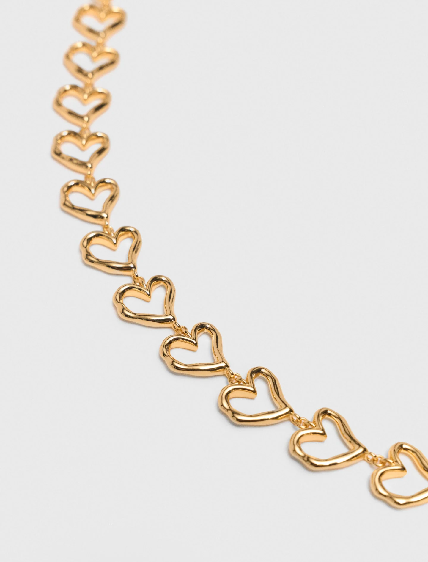 Gold-plated heart necklace Light Gold - Image 3