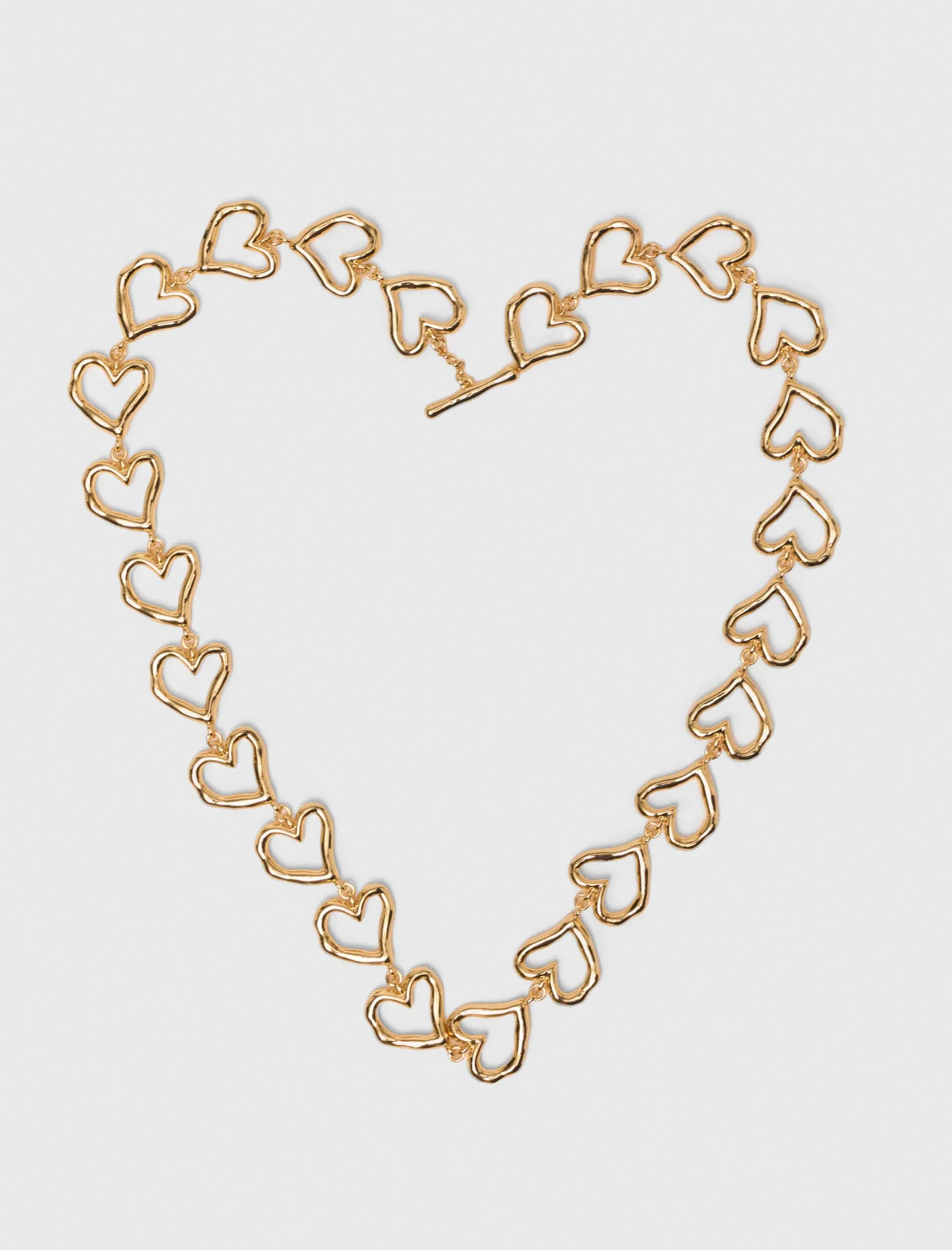 Gold-plated heart necklace Light Gold - Image 4