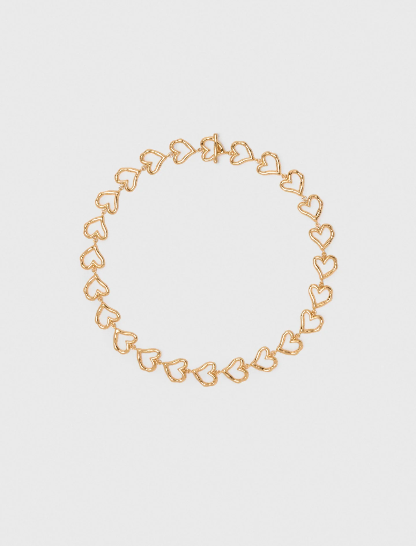 Gold-plated heart necklace Light Gold - Image 7