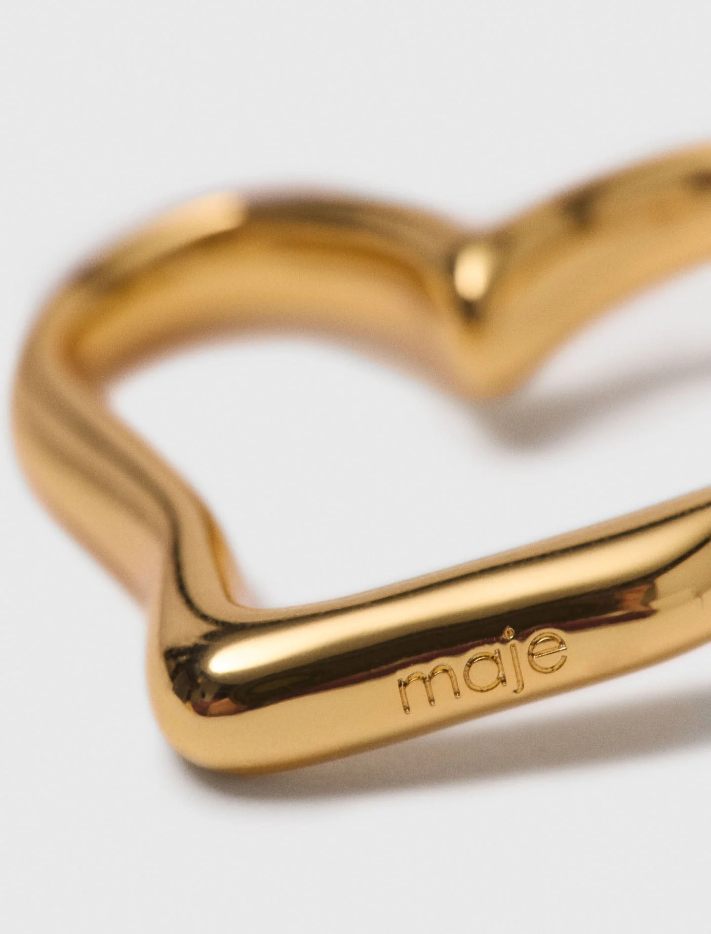 Gold-plated heart hoop earrings Light Gold - Image 3