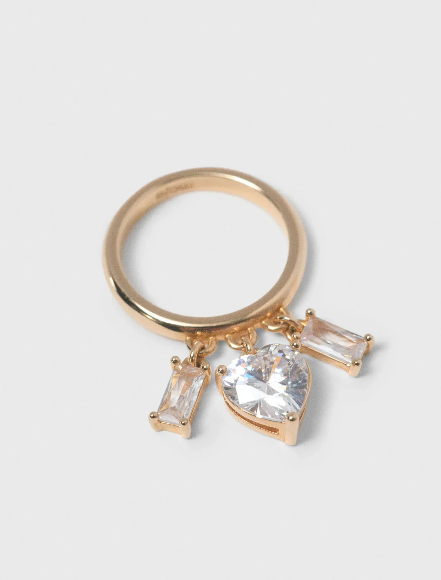 Rhinestone-Jewelled Gold-Tone Ring Gold - Image 3