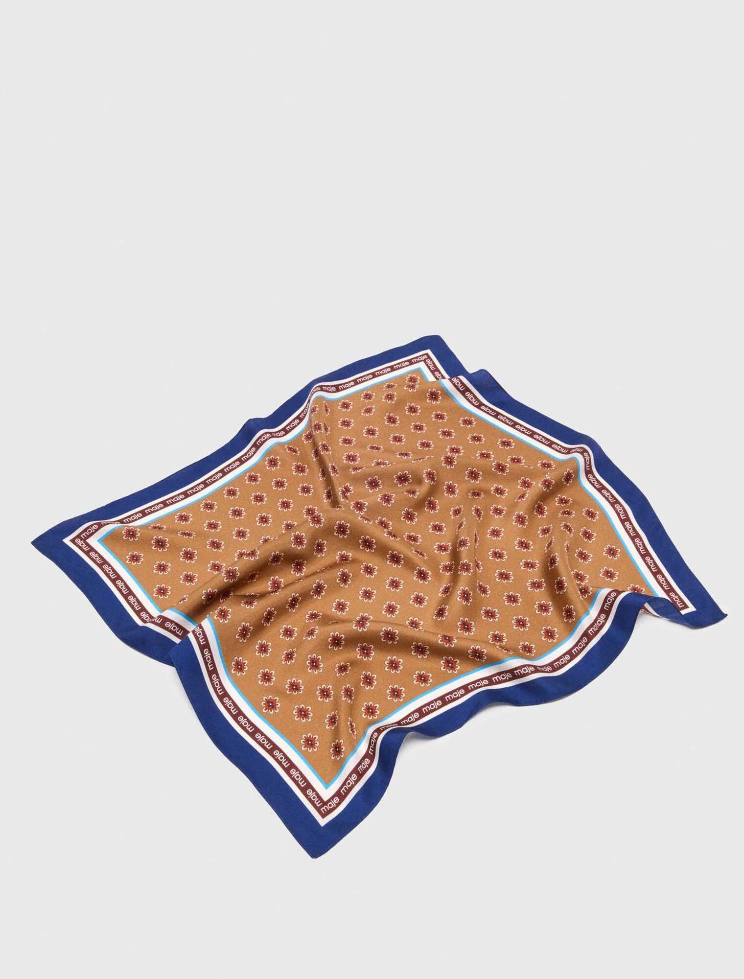 Floral print bandana Camel - Image 3