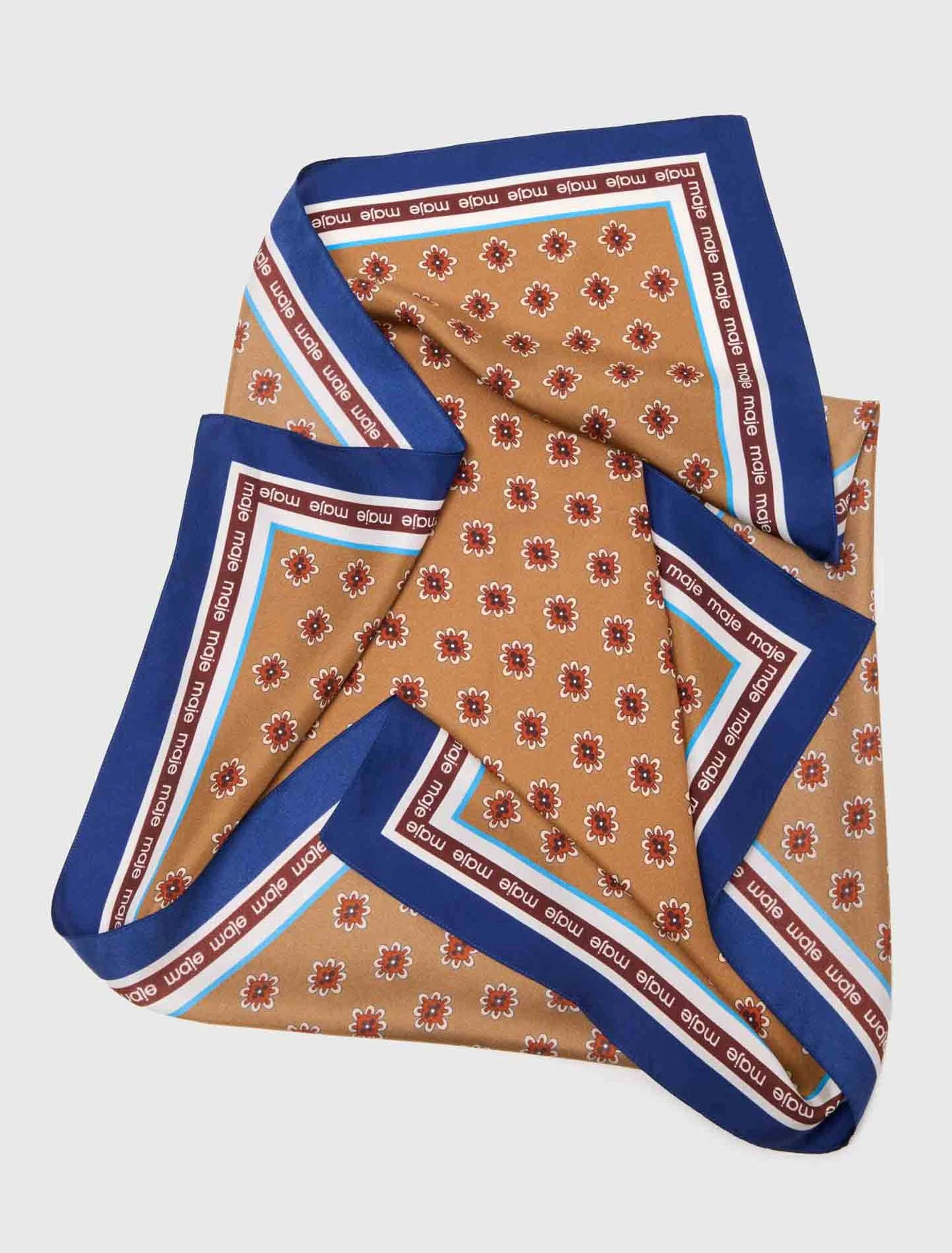 Floral print bandana Camel - Image 4