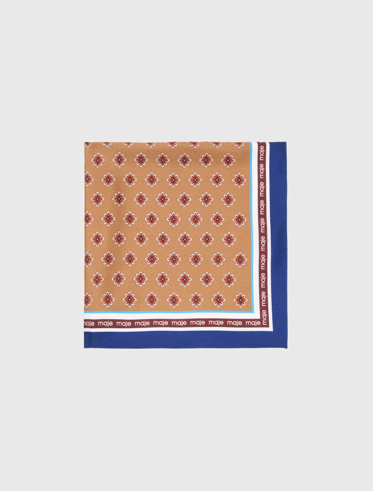 Floral print bandana Camel - Image 5
