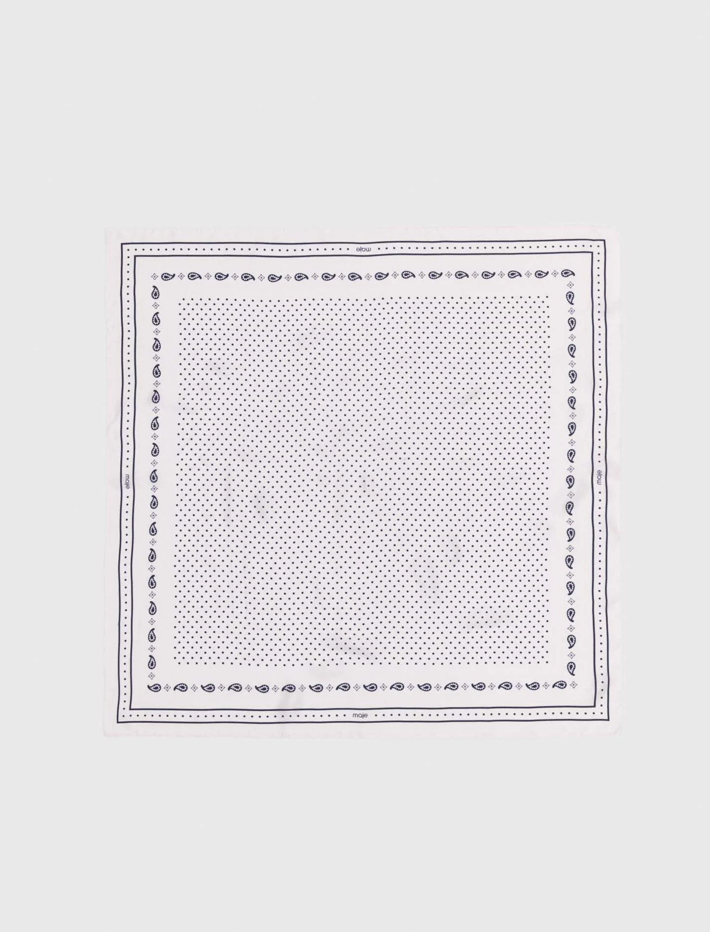 90X90 Printed Silk Scarf Ecru - Image 6