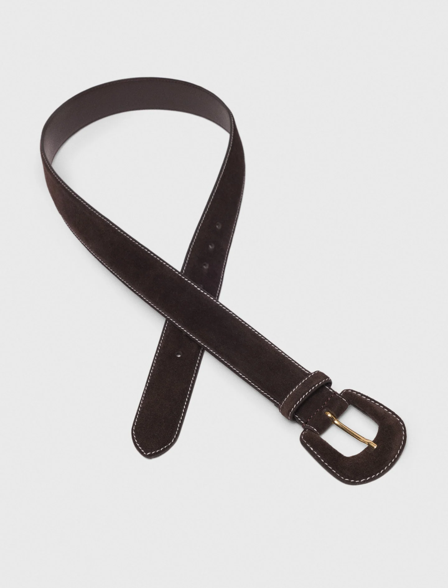 Suede belt Dark Brown - Image 3