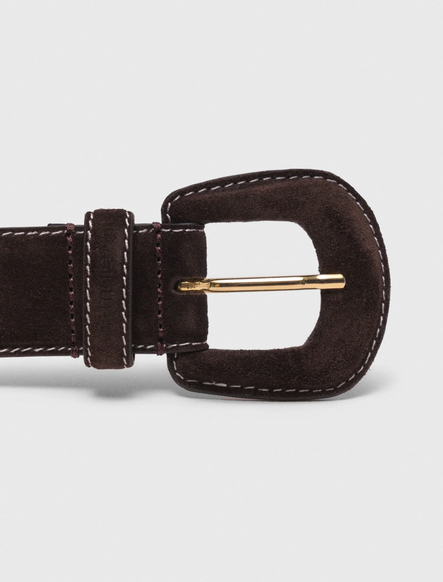 Suede belt Dark Brown - Image 4