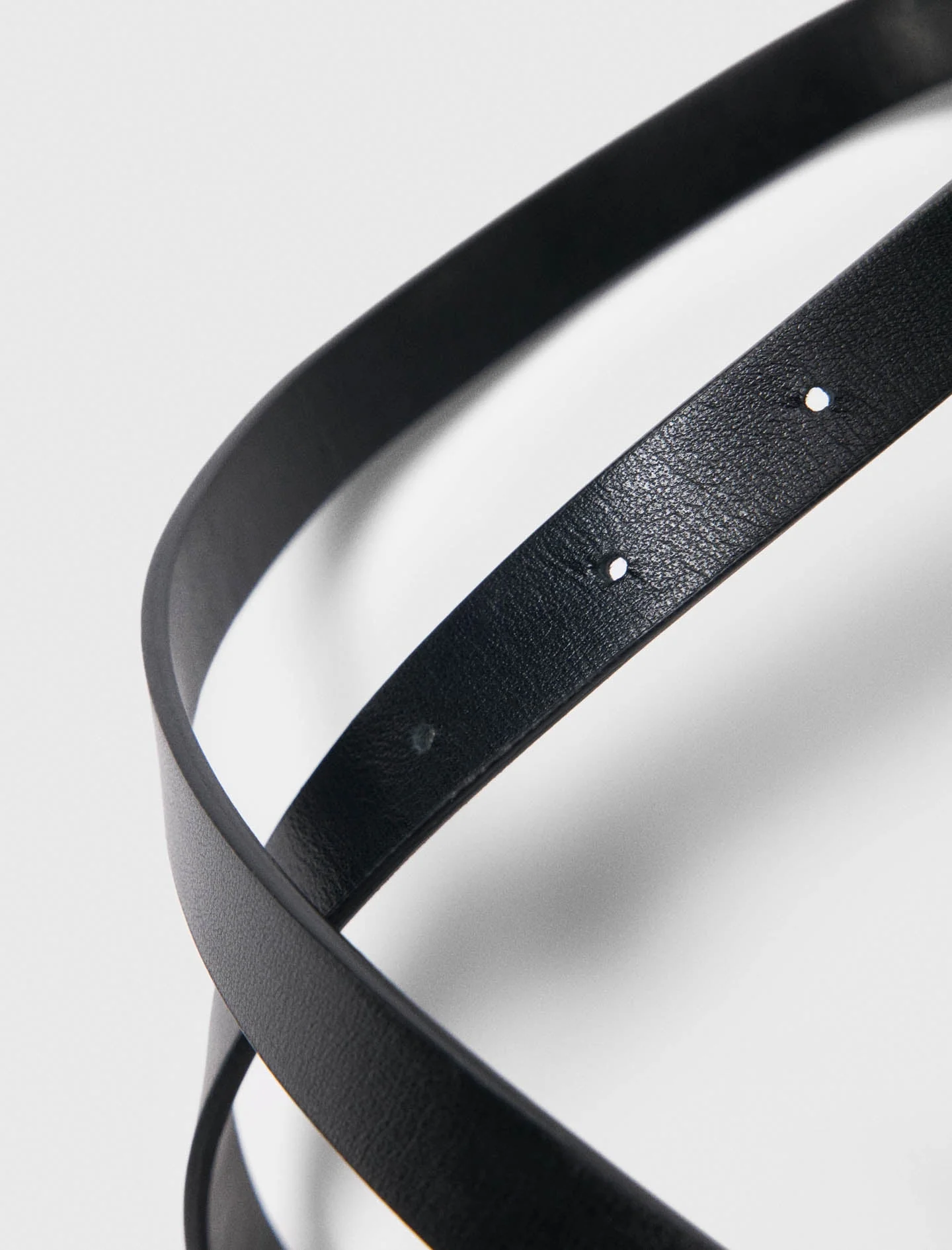 Slim belt with diamanté buckle Black - Image 3