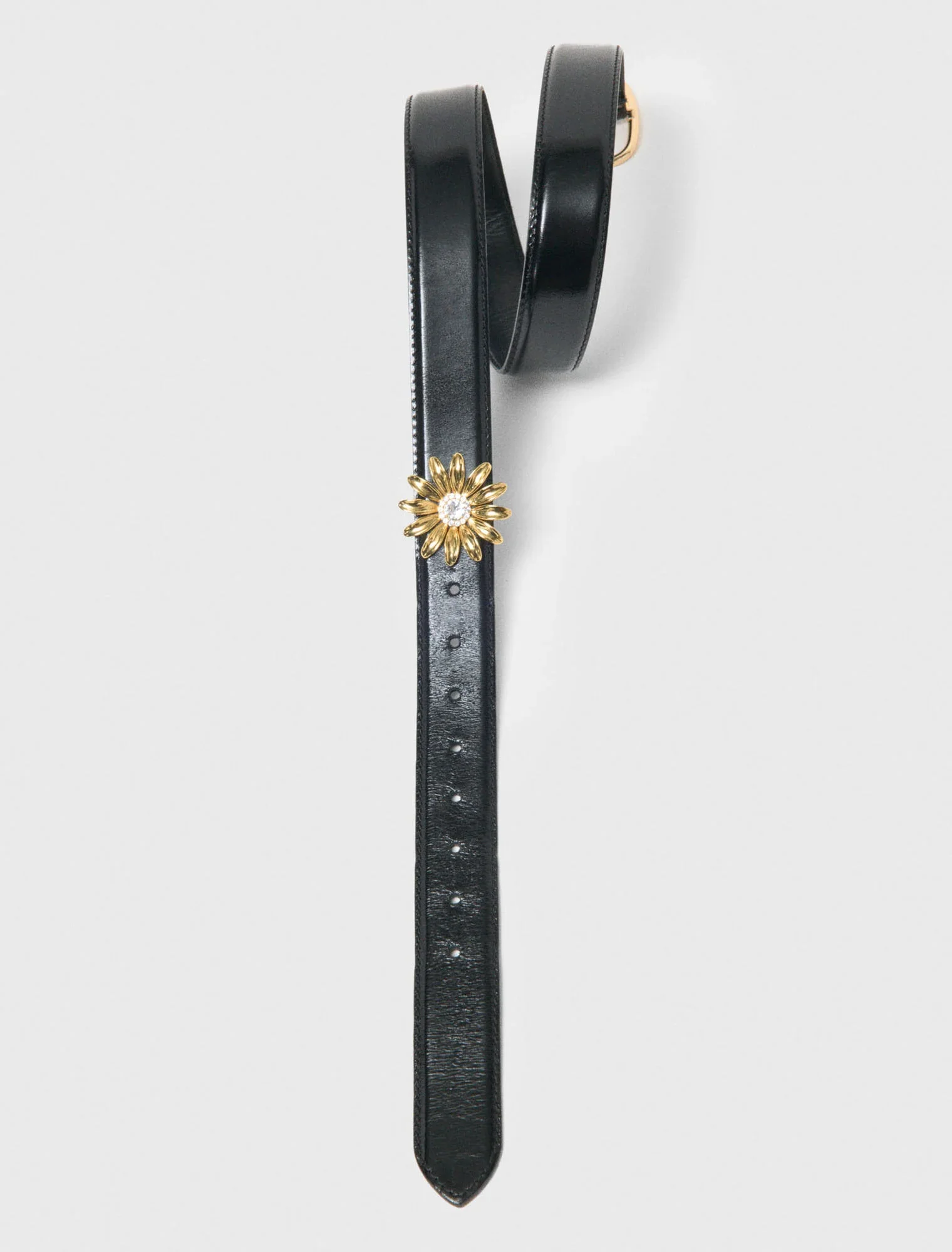 Leather Belt With Removable Jewel Black - Image 7