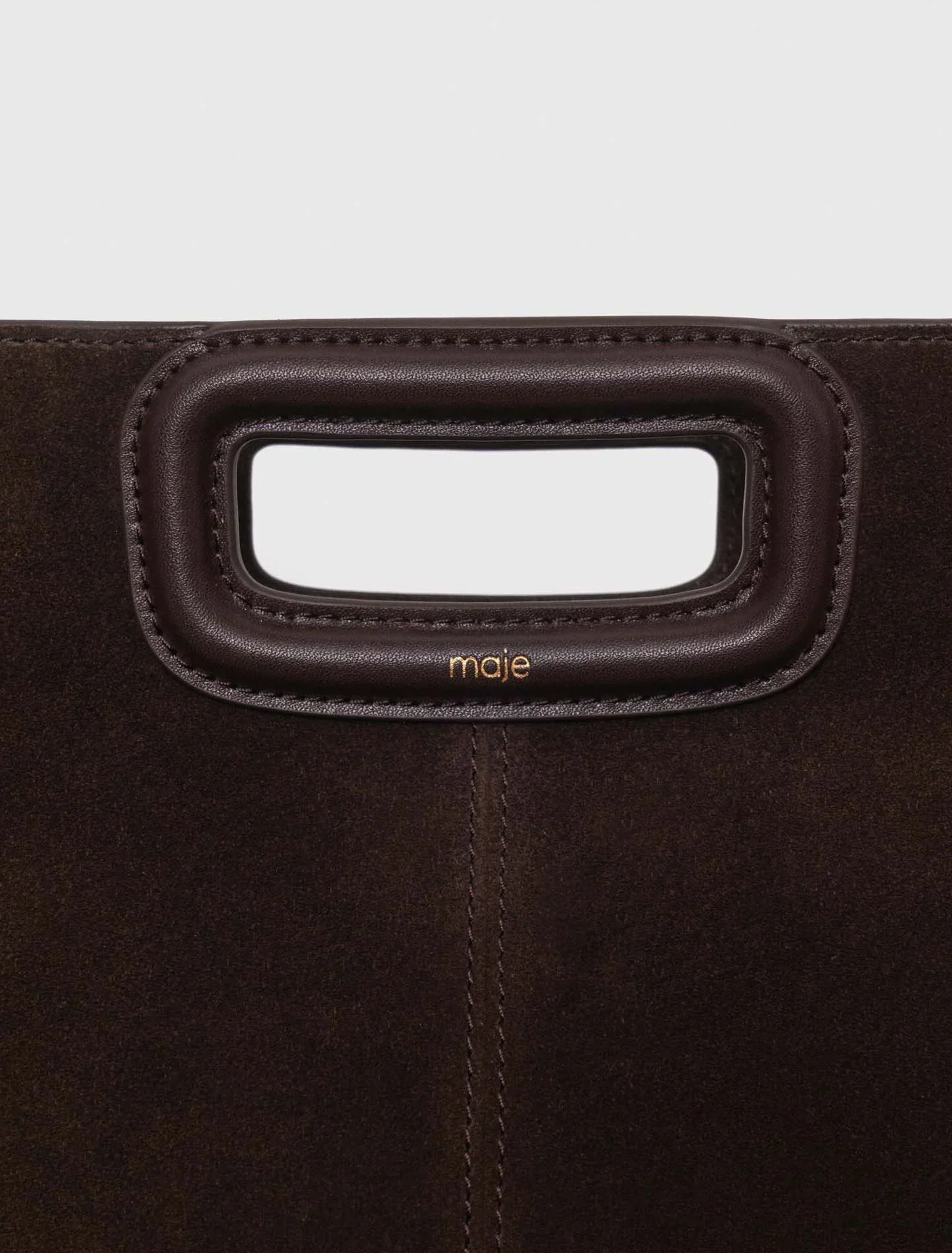 M bag in suede leather Dark Brown - Image 5