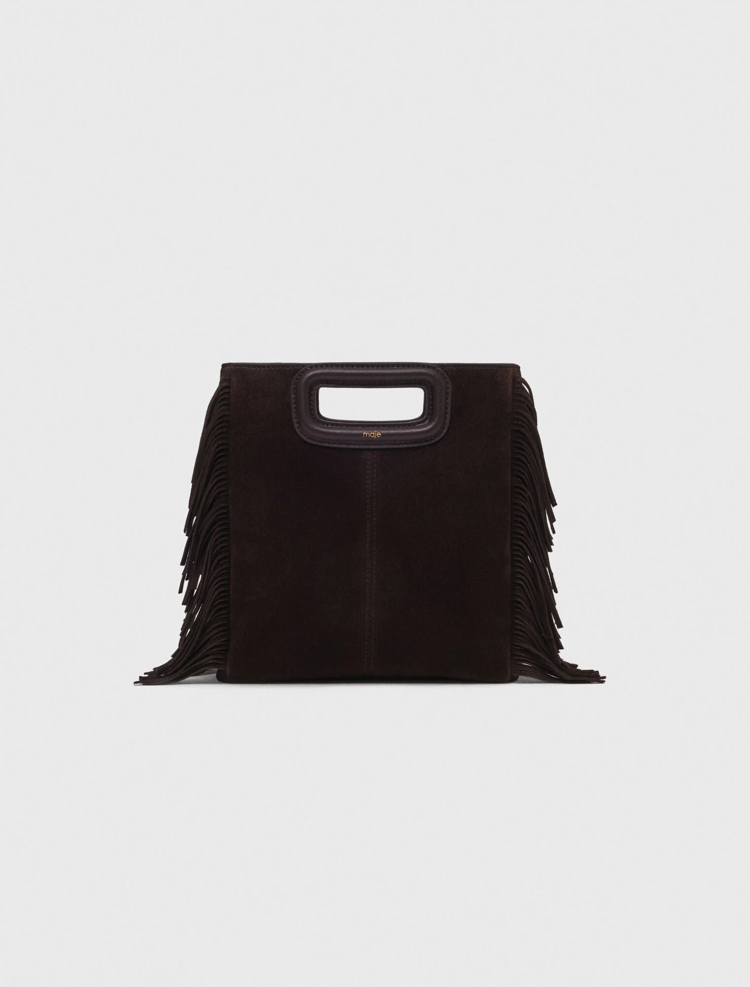 M bag in suede leather Dark Brown - Image 6