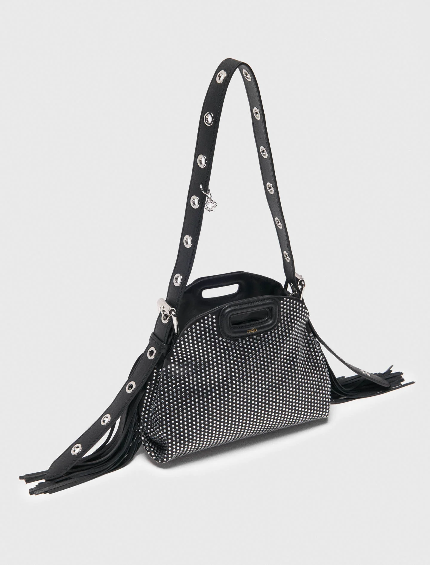 Rhinestone Miss M mini bag Black - Image 3