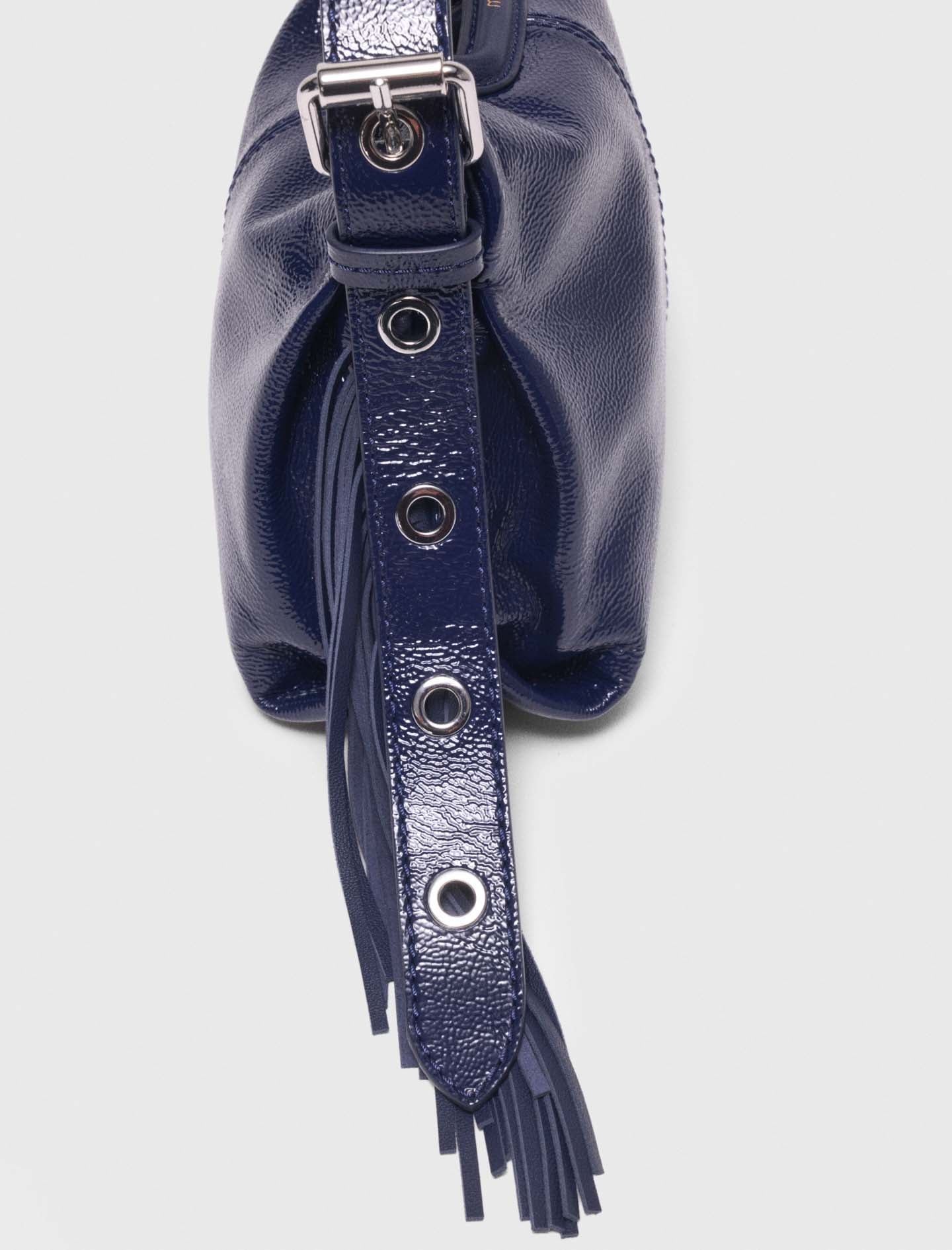 Naplak Leather Miss M Mini Bag Navy - Image 5