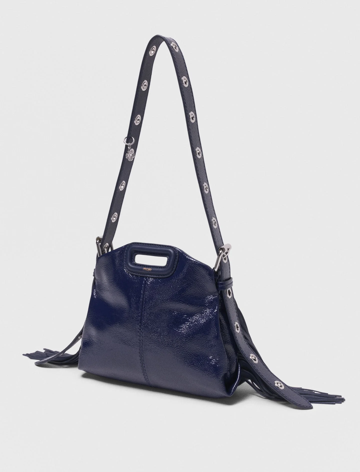 Naplak Leather Miss M Mini Bag Navy - Image 6