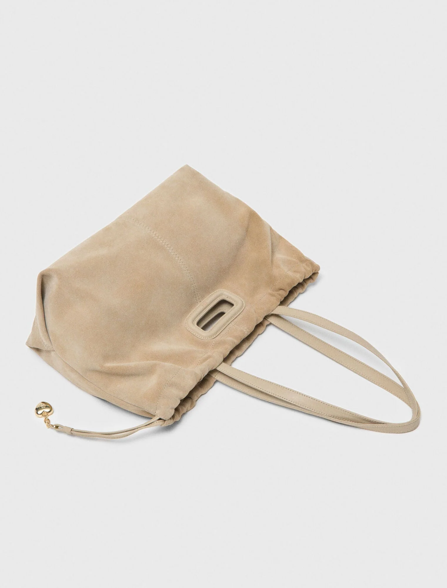 Suede Milpli Tote Bag Cappucino - Image 4