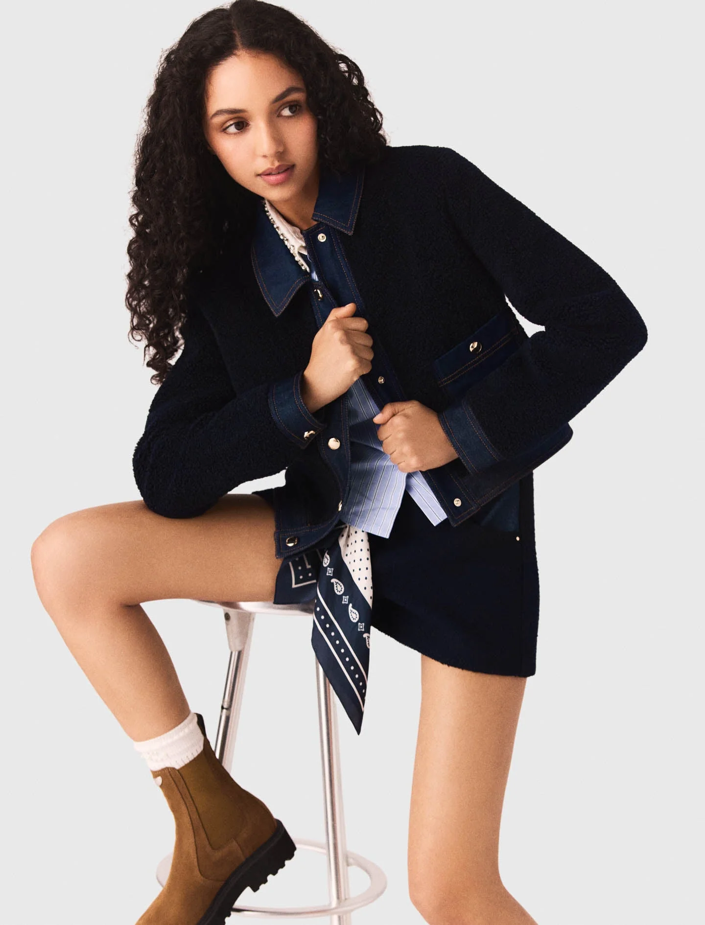 Denim-detail jacket - Image 7