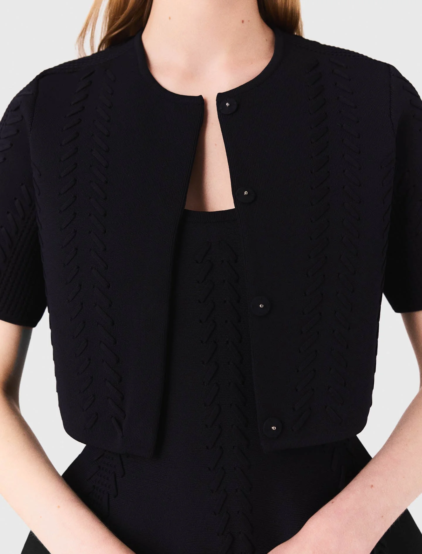 Short cardigan Navy - Image 3
