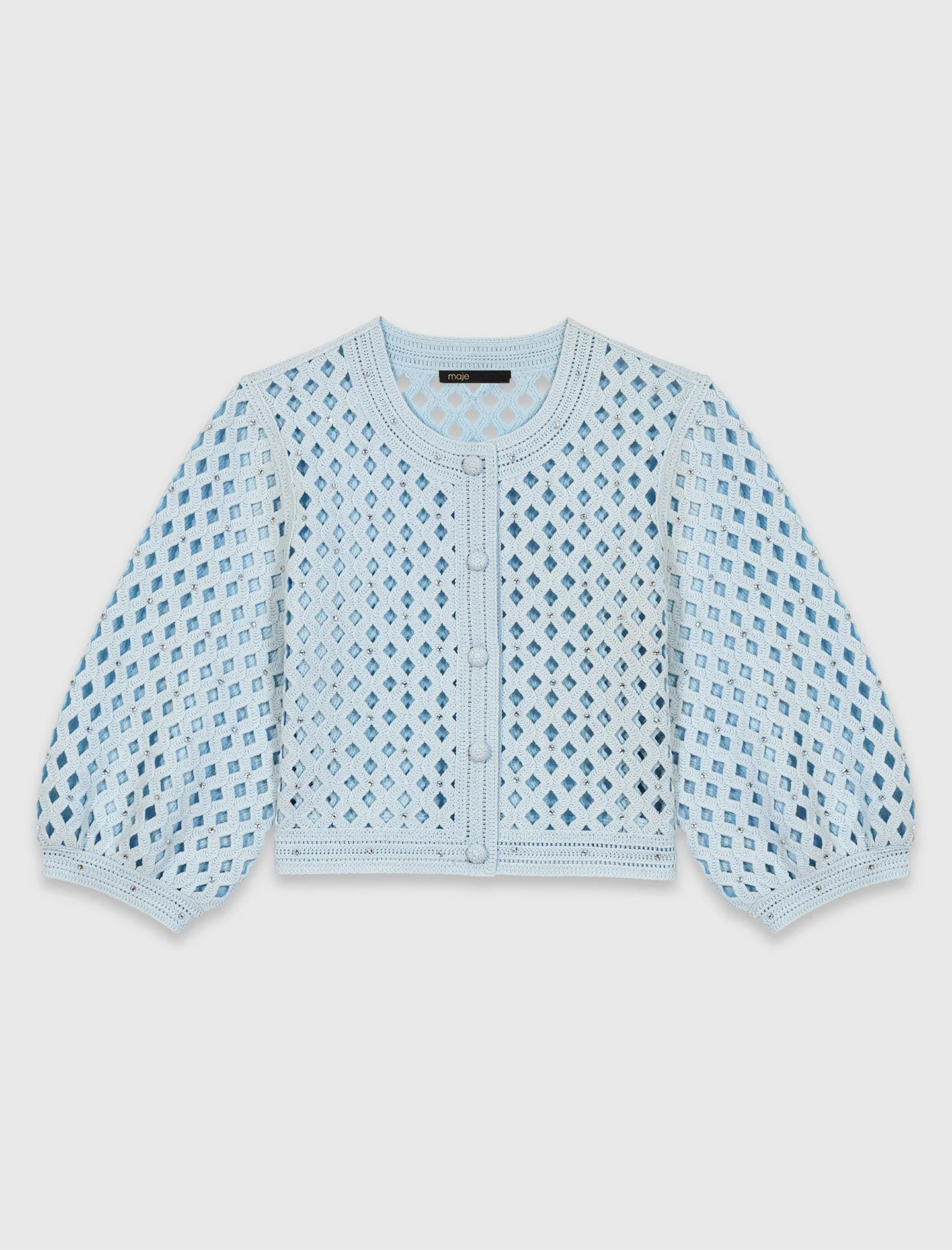 Rhinestone crochet cardigan - Image 7