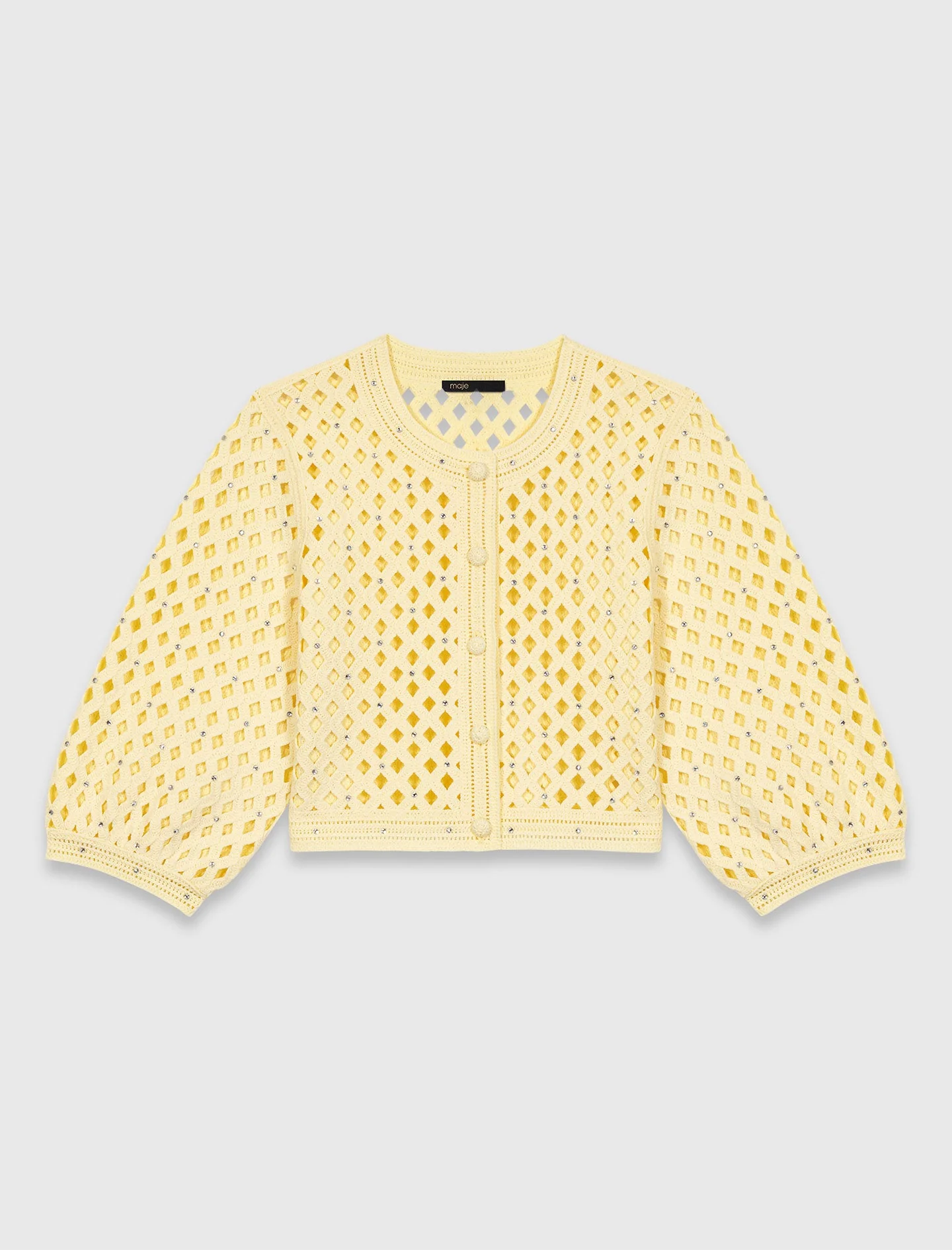 Rhinestone crochet cardigan - Image 7