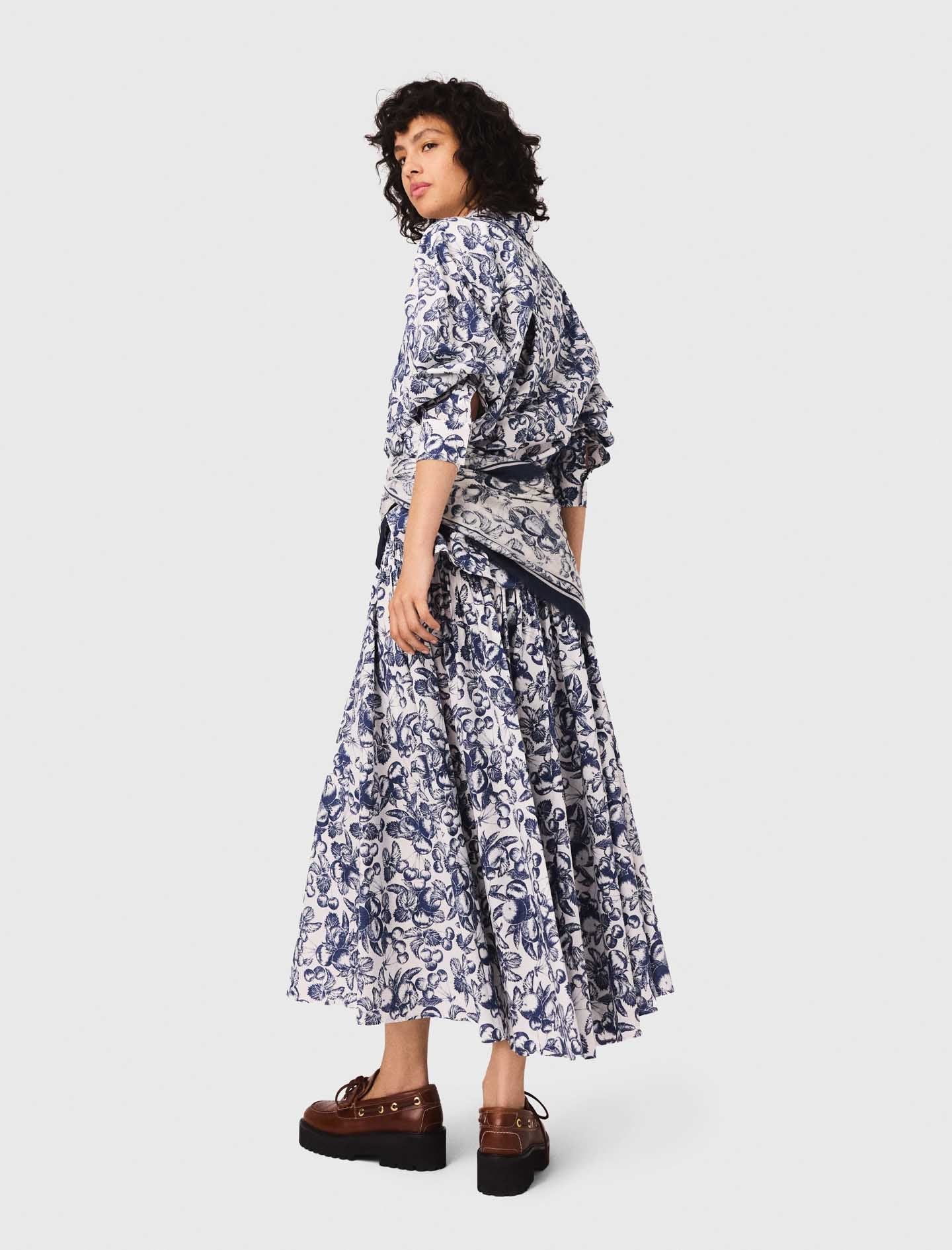 Blue Fruits Print Long printed shirt Blue Fruits Print - Image 3