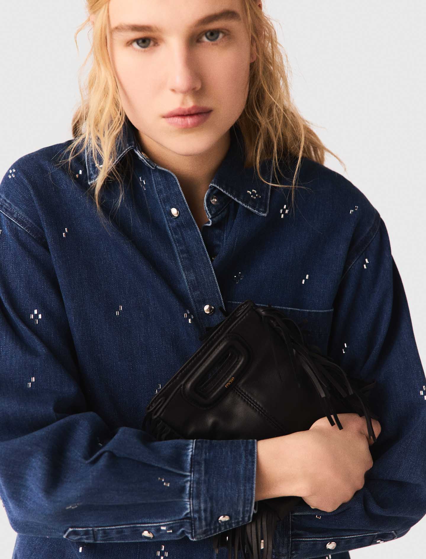 Rhinestone denim shirt - Image 6