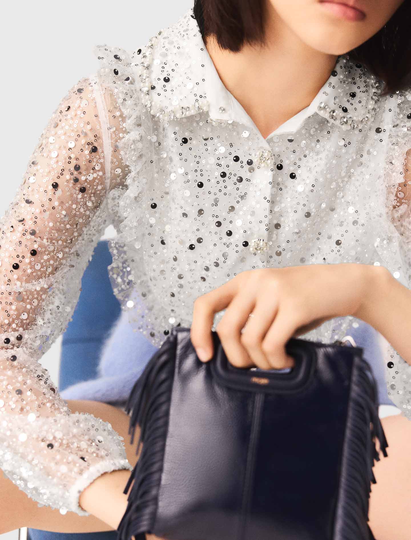 Tweed Playsuit Ecru - Image 6