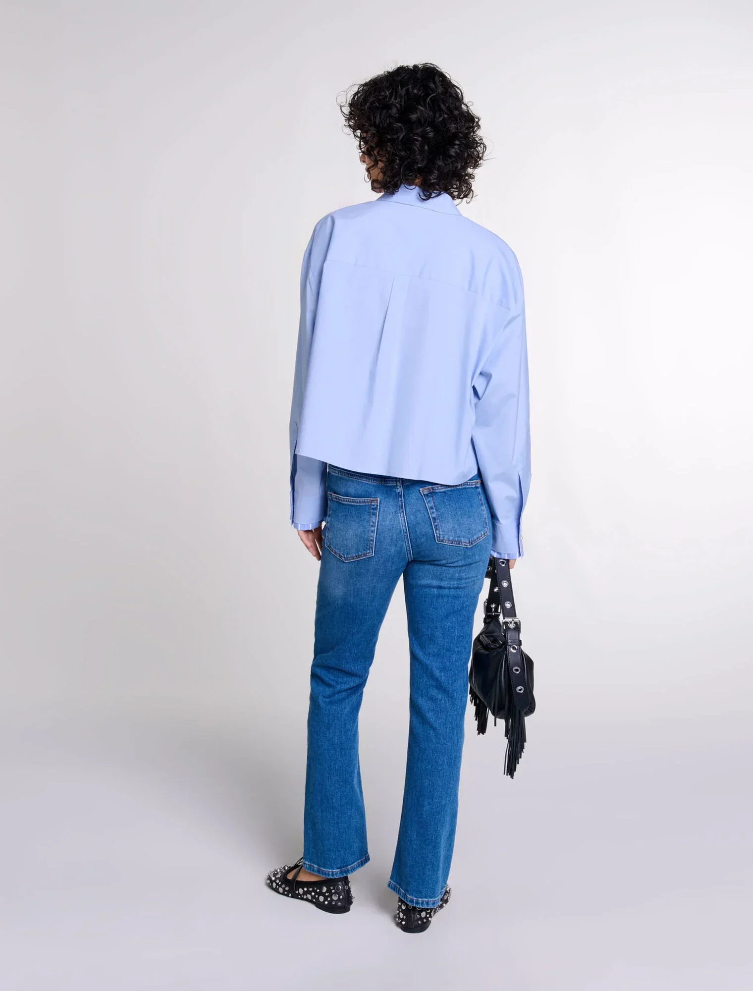 Denim jeans with pockets Blue - Image 3