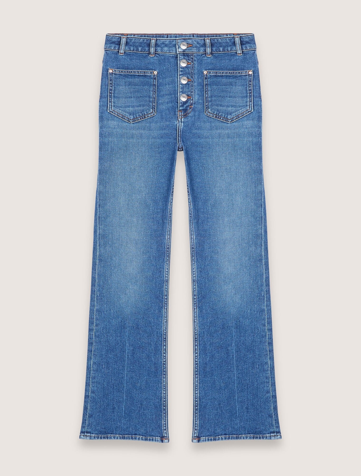 Denim jeans with pockets Blue - Image 8