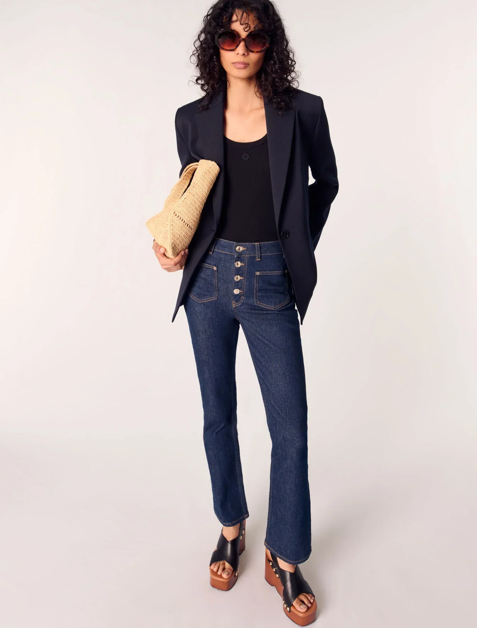 Denim jeans with pockets Dark Blue - Image 4