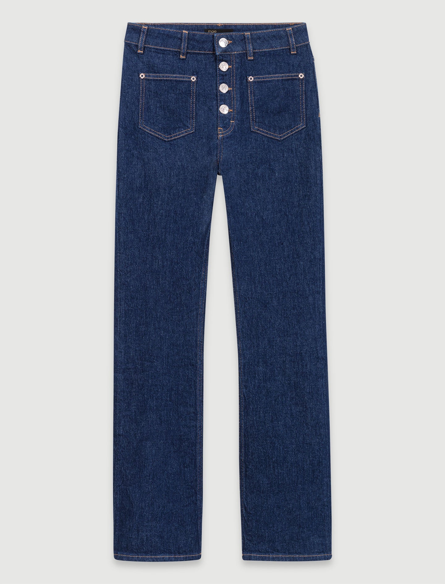 Denim jeans with pockets Dark Blue - Image 8