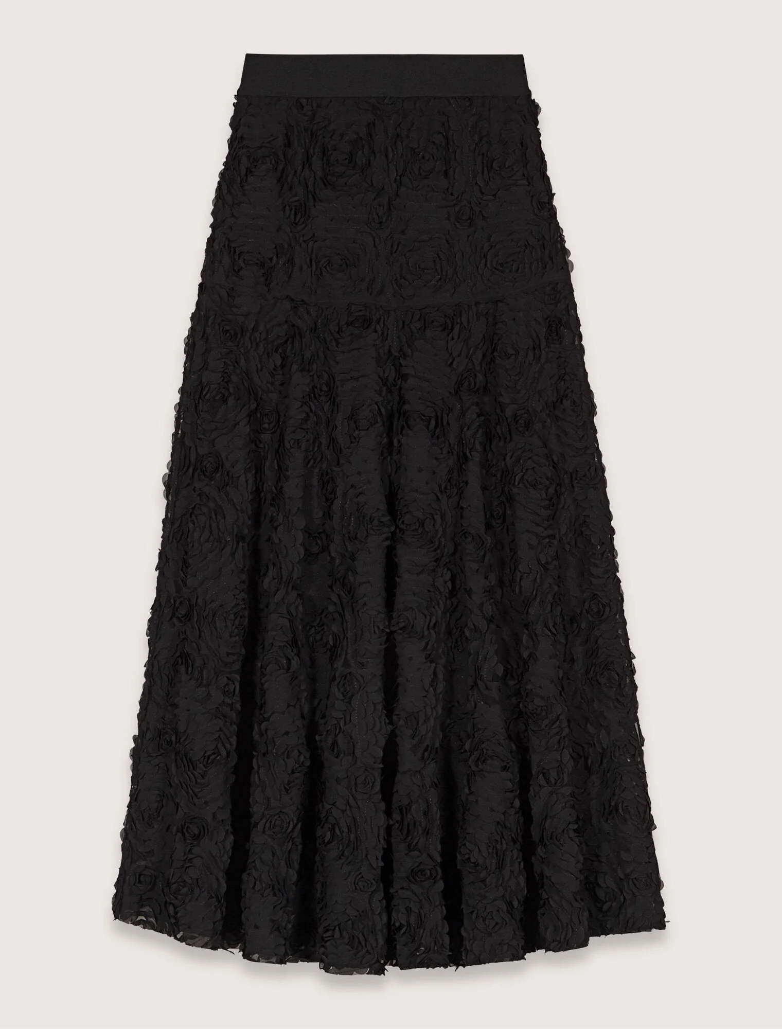 Long embroidered skirt Black - Image 8