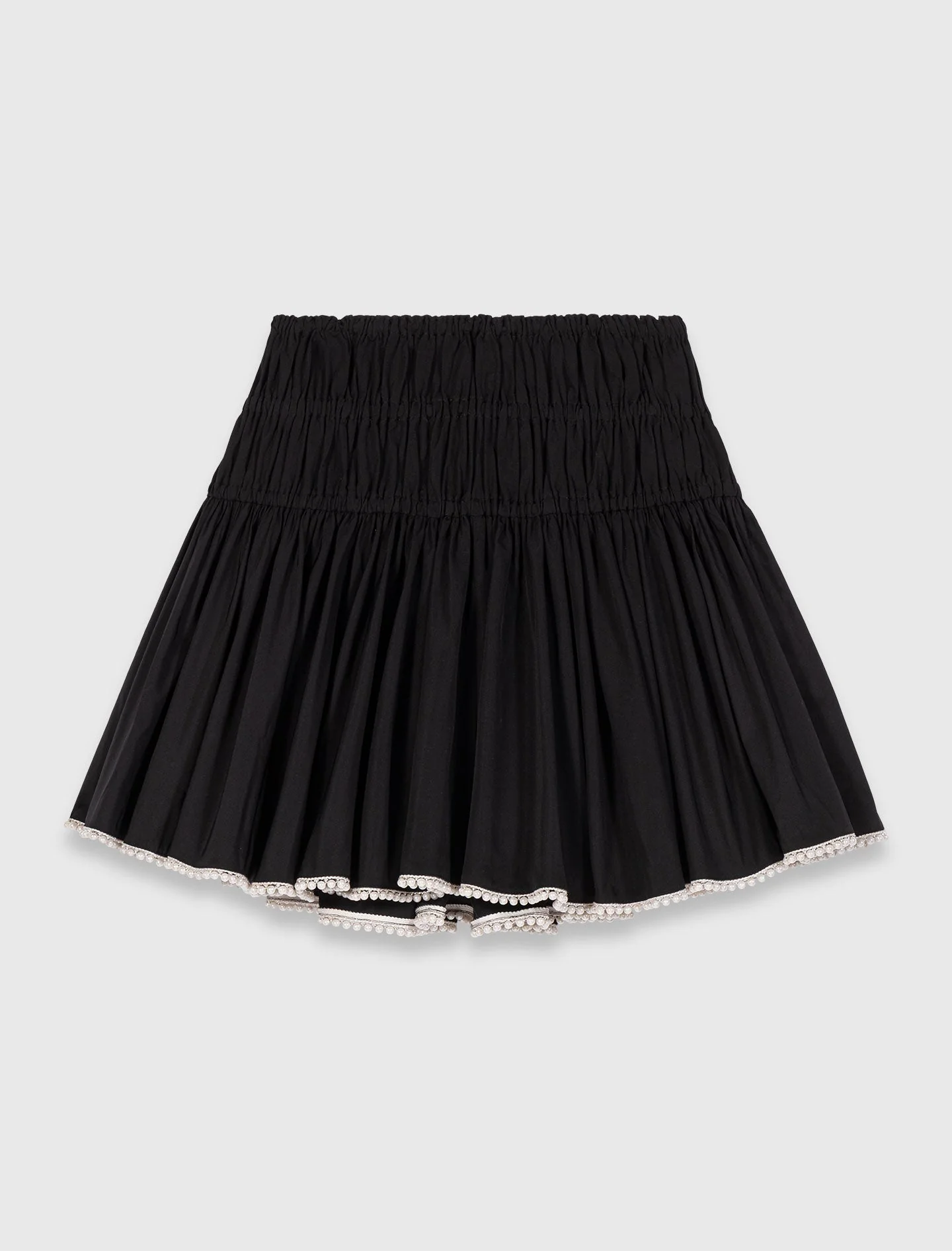 Beaded Taffeta Skirt Black - Image 6