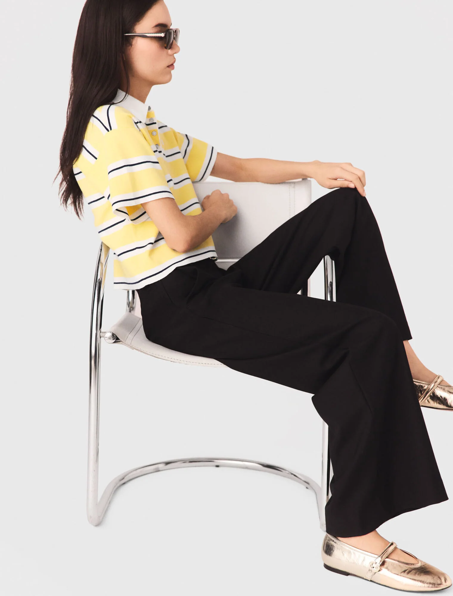 Flared trousers Black - Image 5