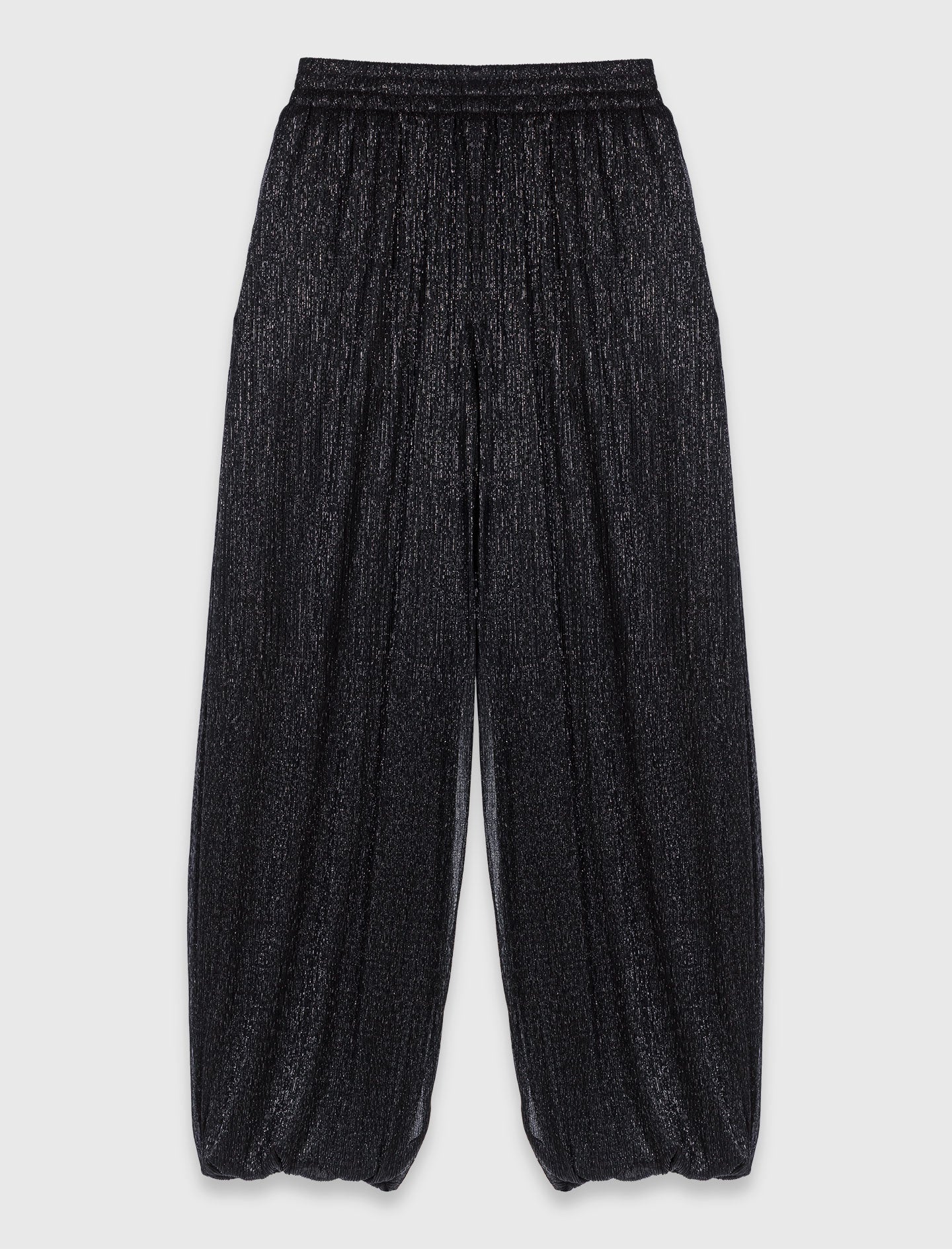 Metallic Harem Trousers Black - Image 6
