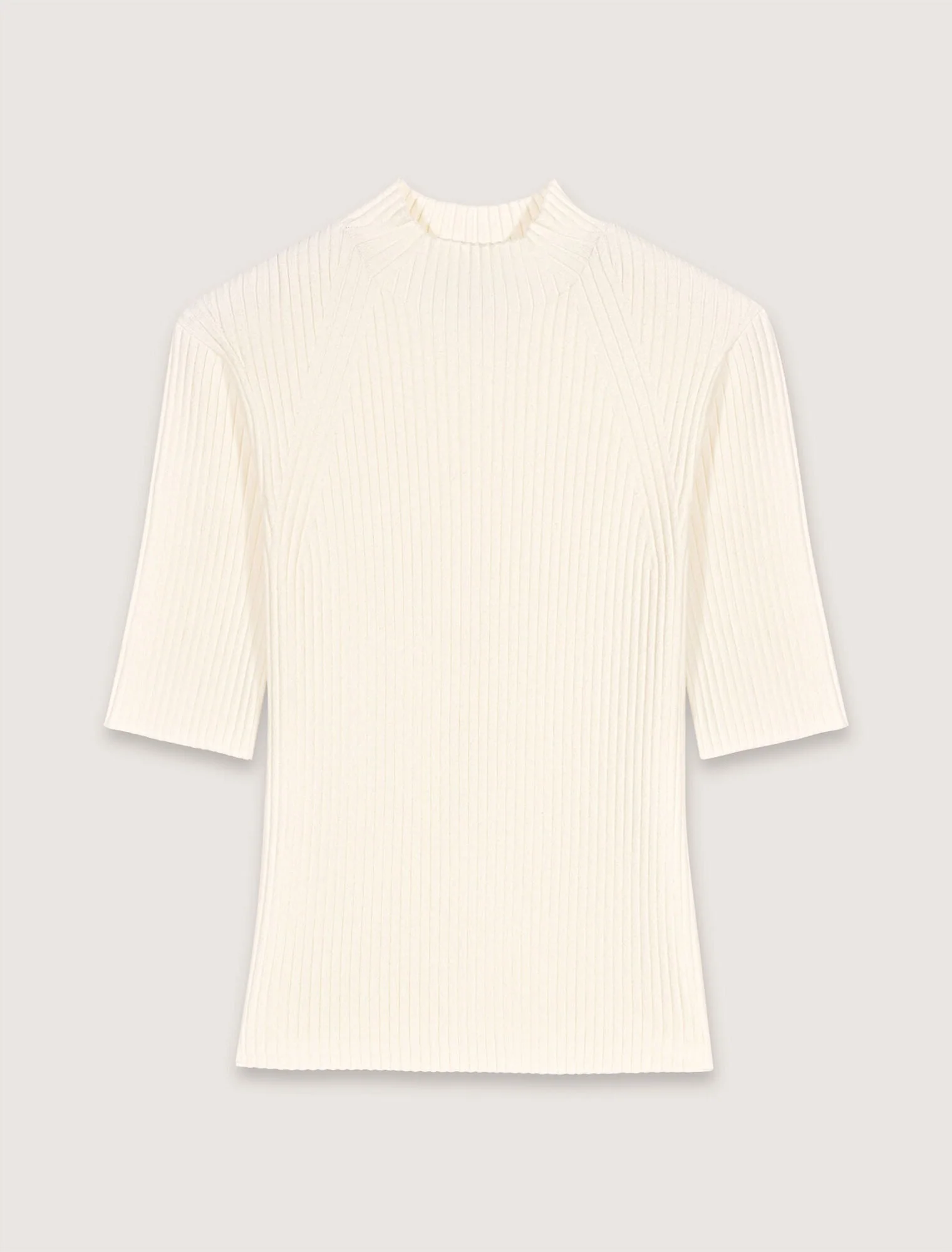 Rib knit top Ecru - Image 7