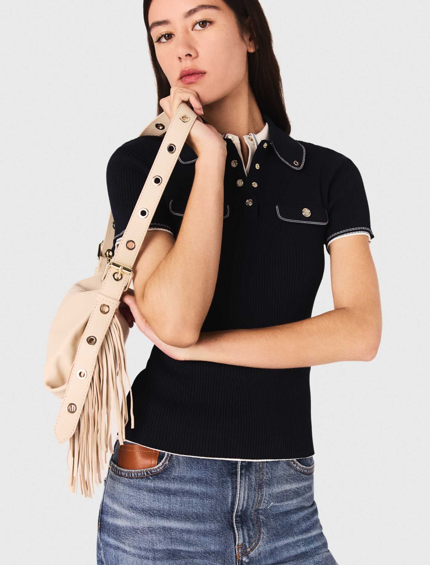 Short-sleeve polo shirt Navy - Image 3