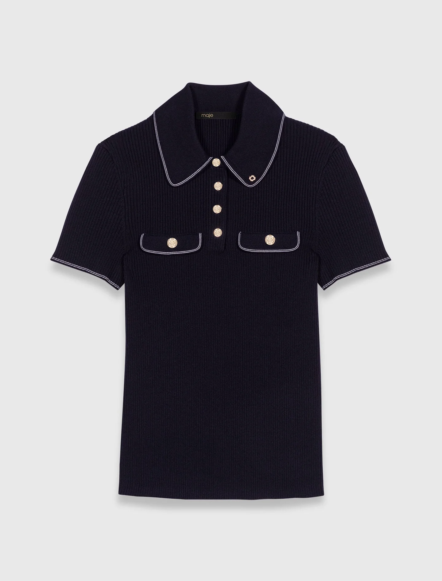 Short-sleeve polo shirt Navy - Image 7