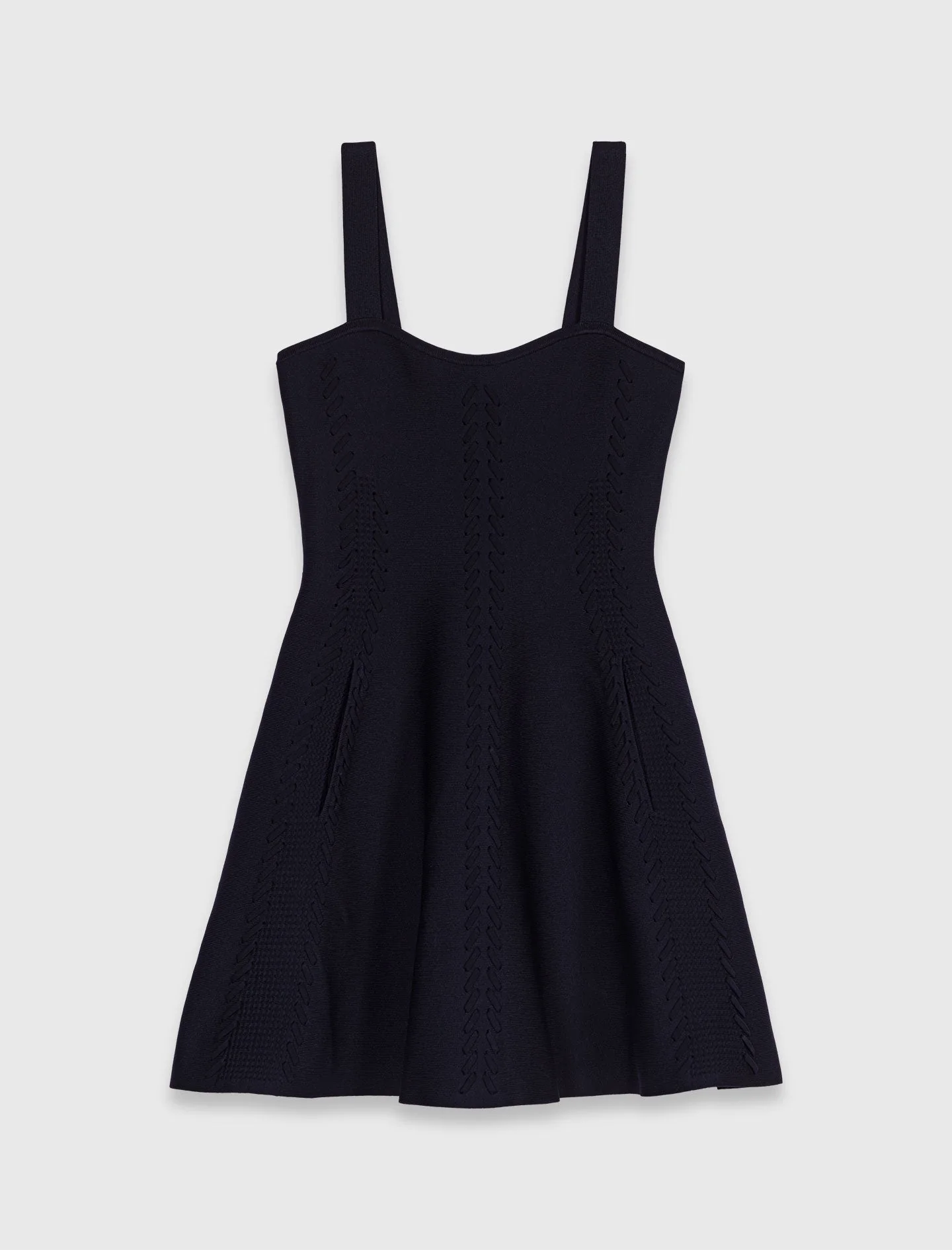 Short babydoll knit dress Navy - Image 6