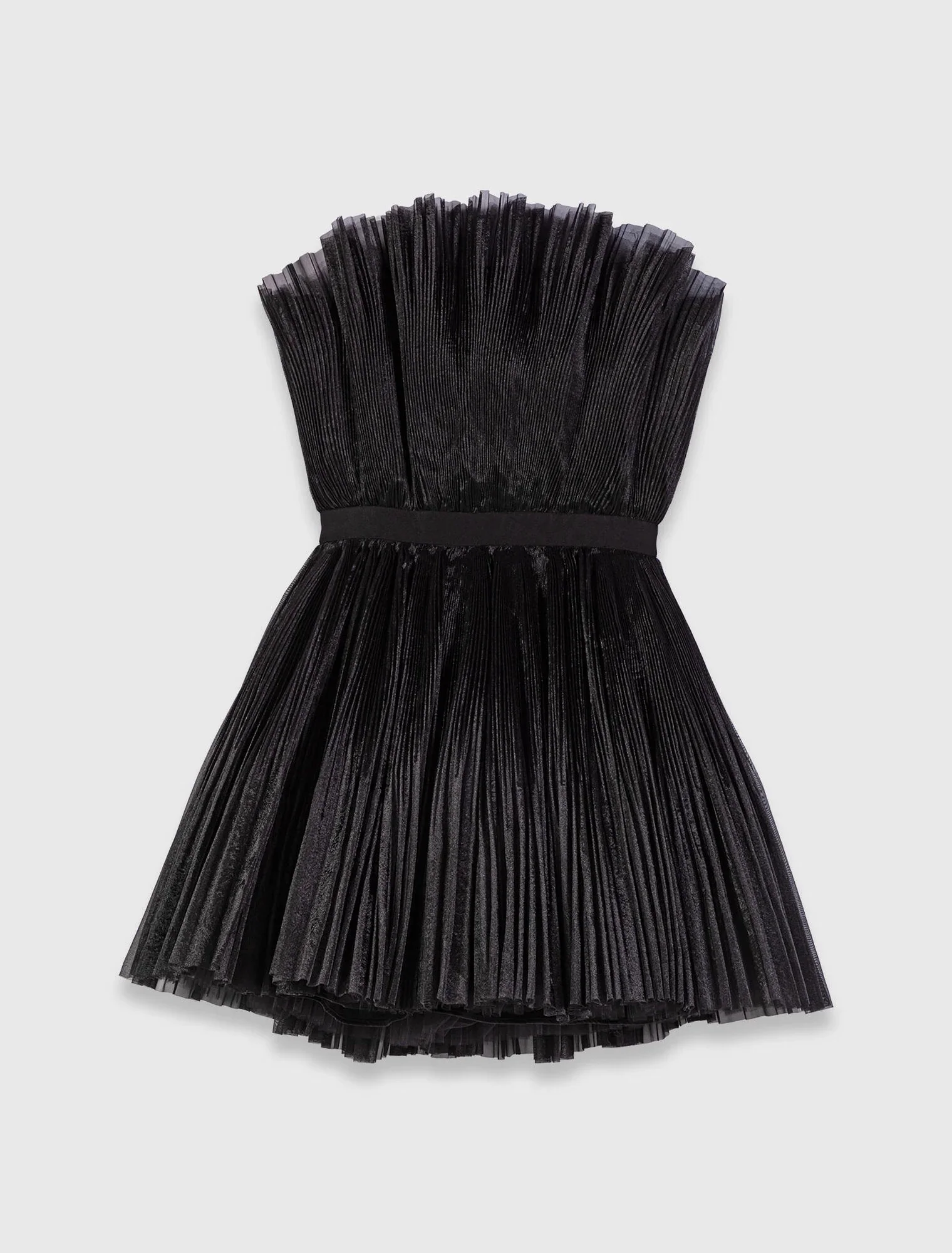 Tulle and organza bustier dress Black - Image 7