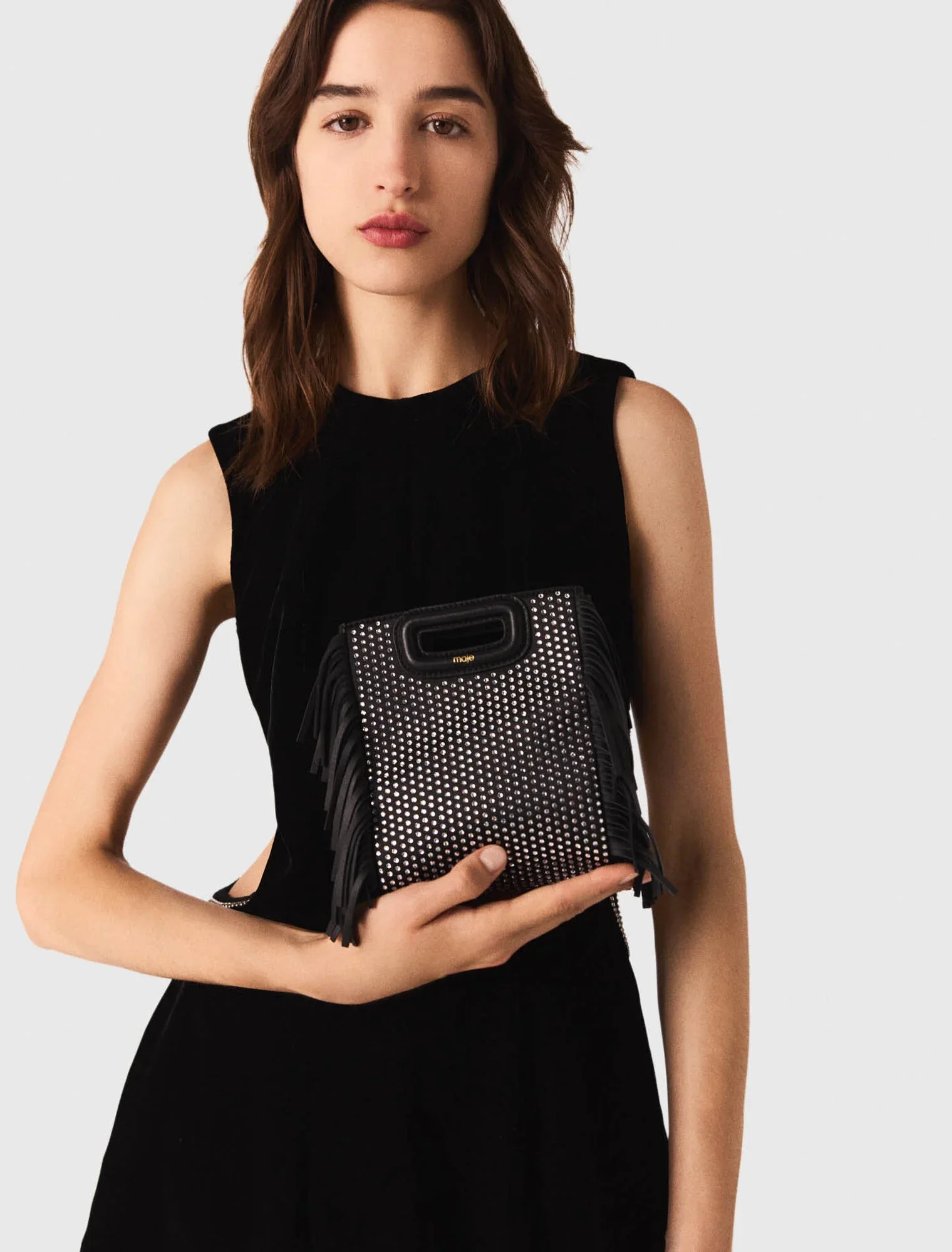 Short velvet dress Black - Image 7