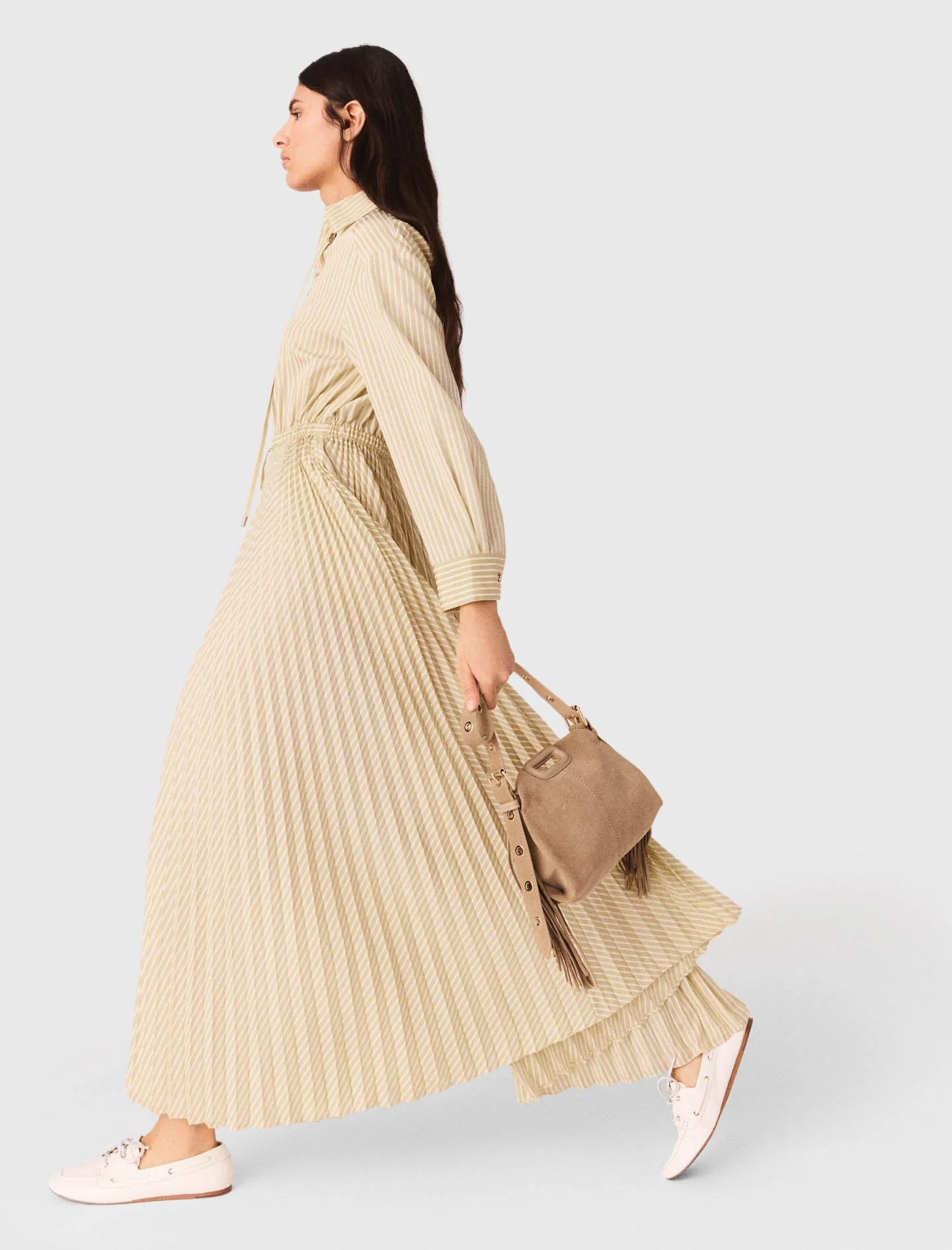 Eyelet pleated maxi dress - Image 4