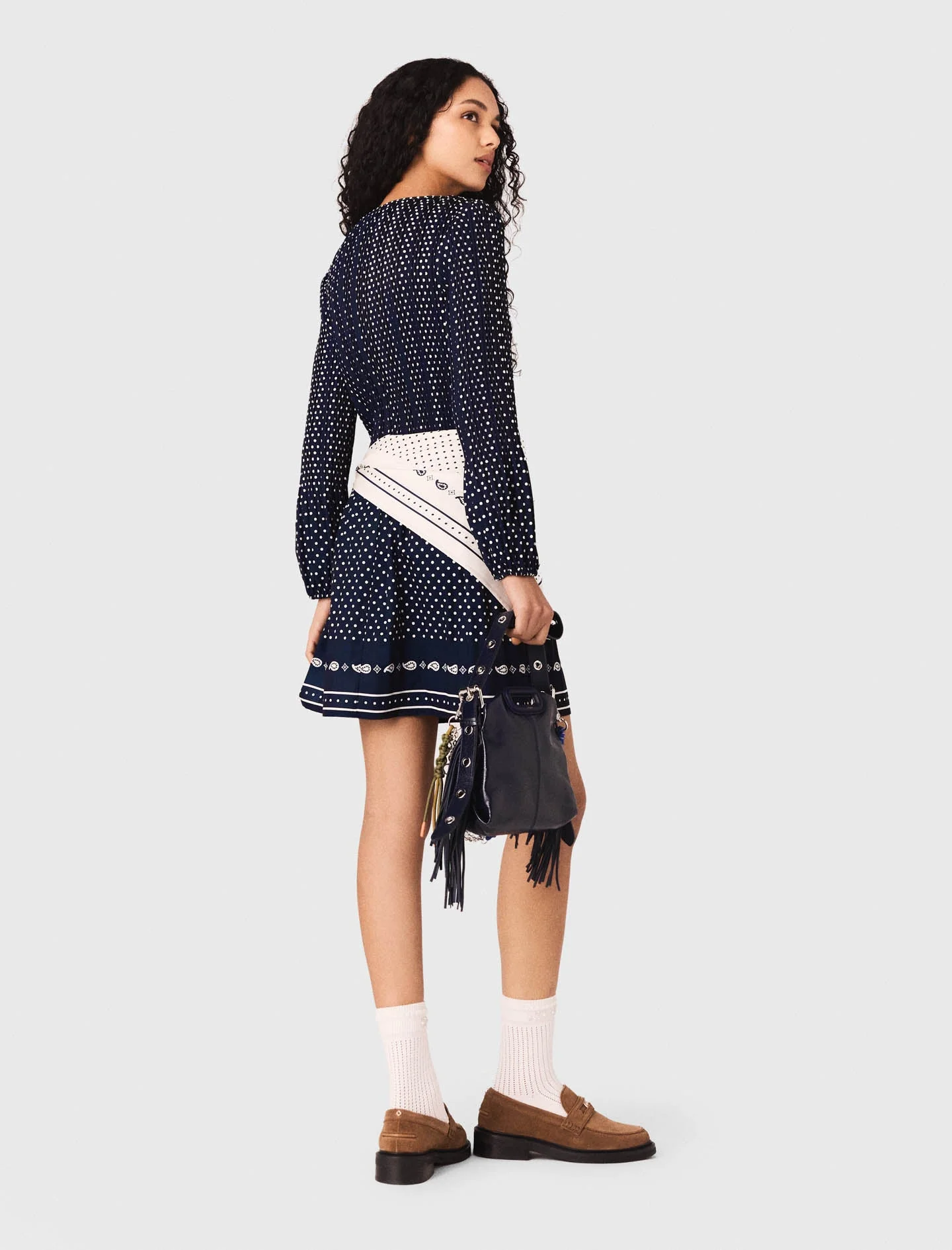 Patterned pleated dress - Image 3