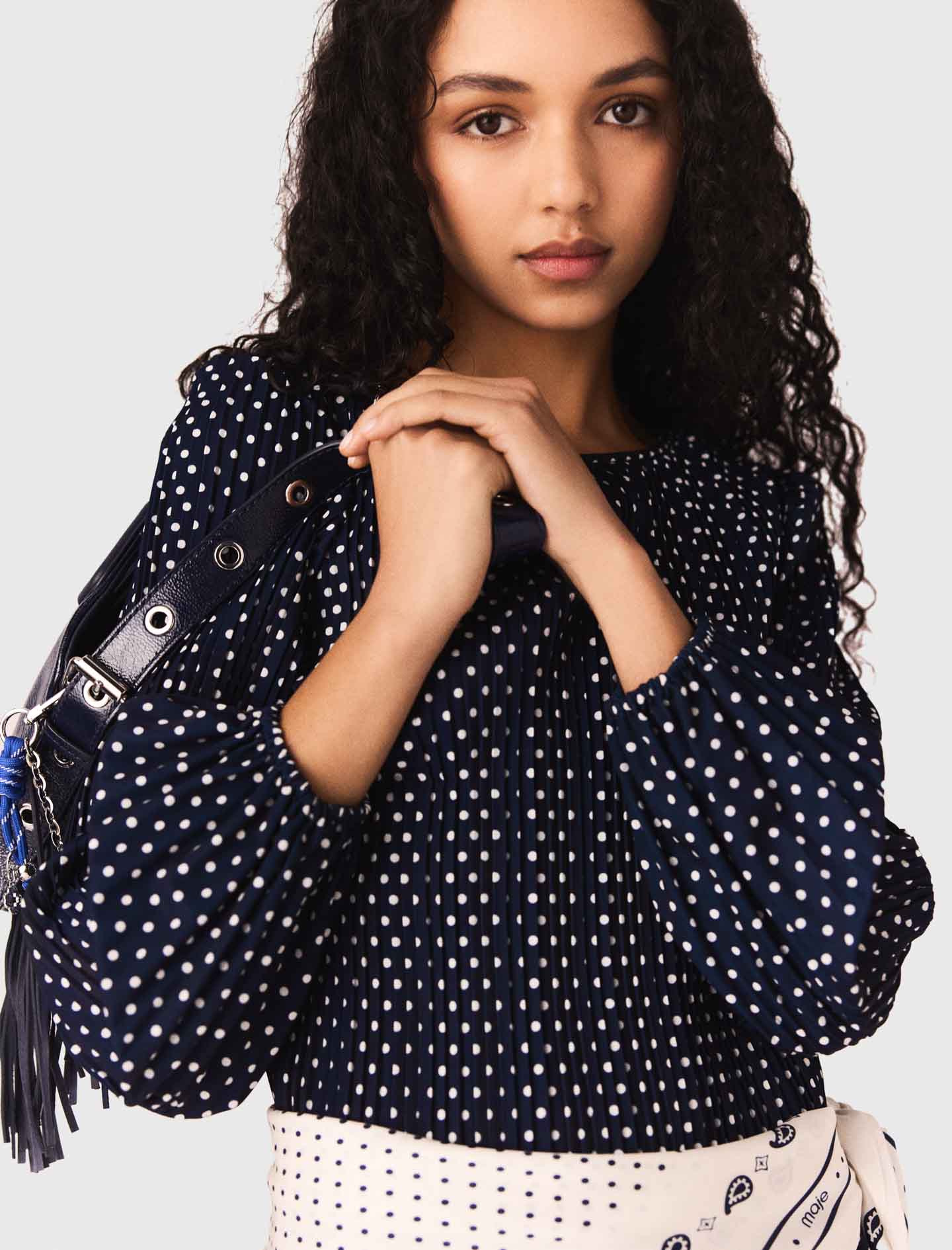 Patterned pleated dress - Image 4