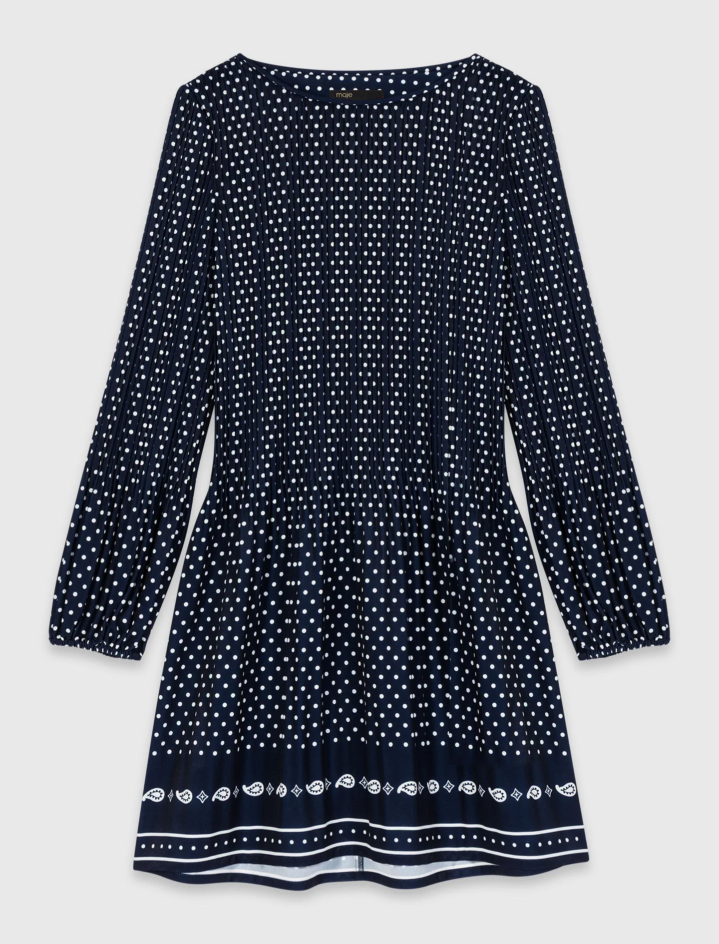 Patterned pleated dress - Image 6