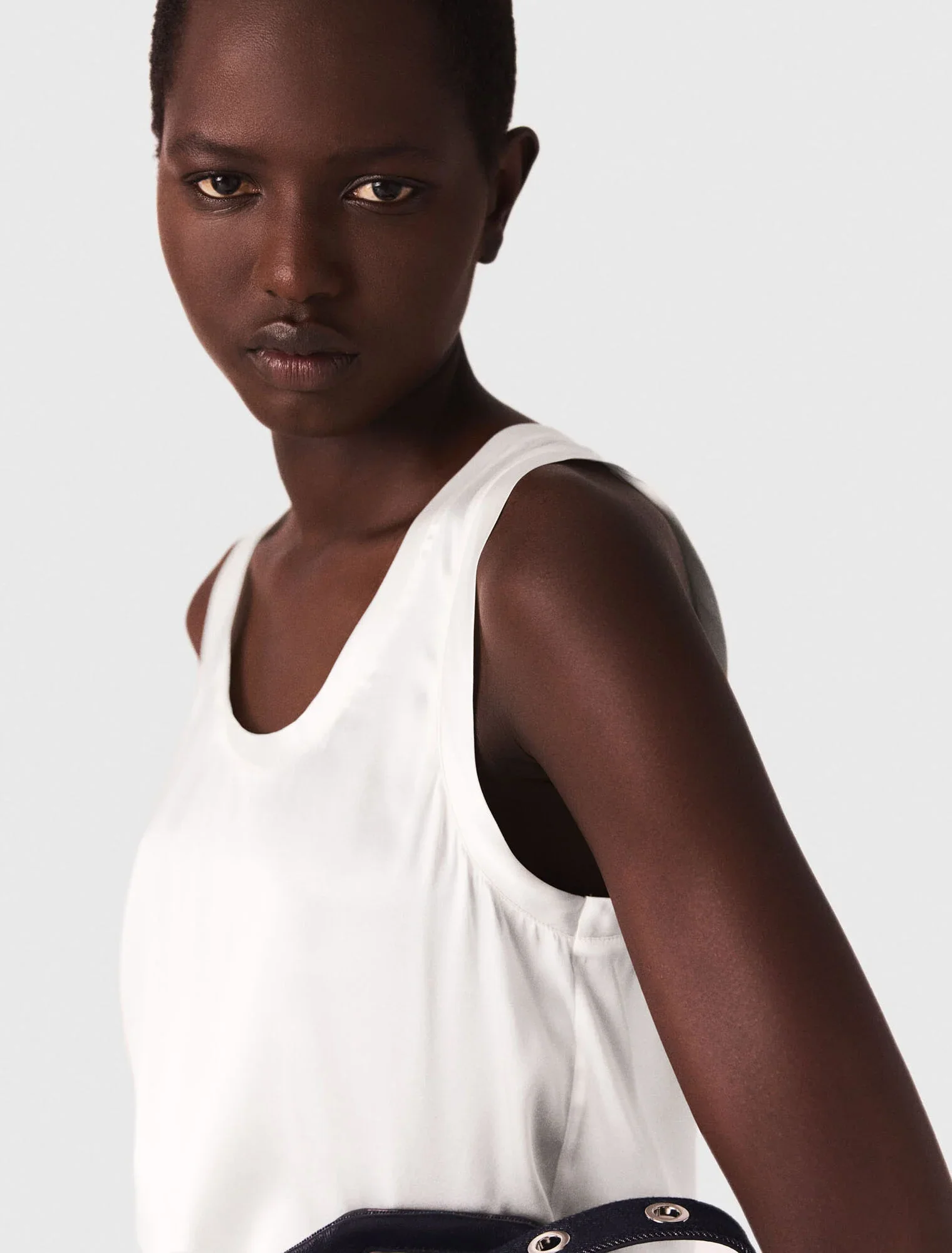 Silk tank top White - Image 6