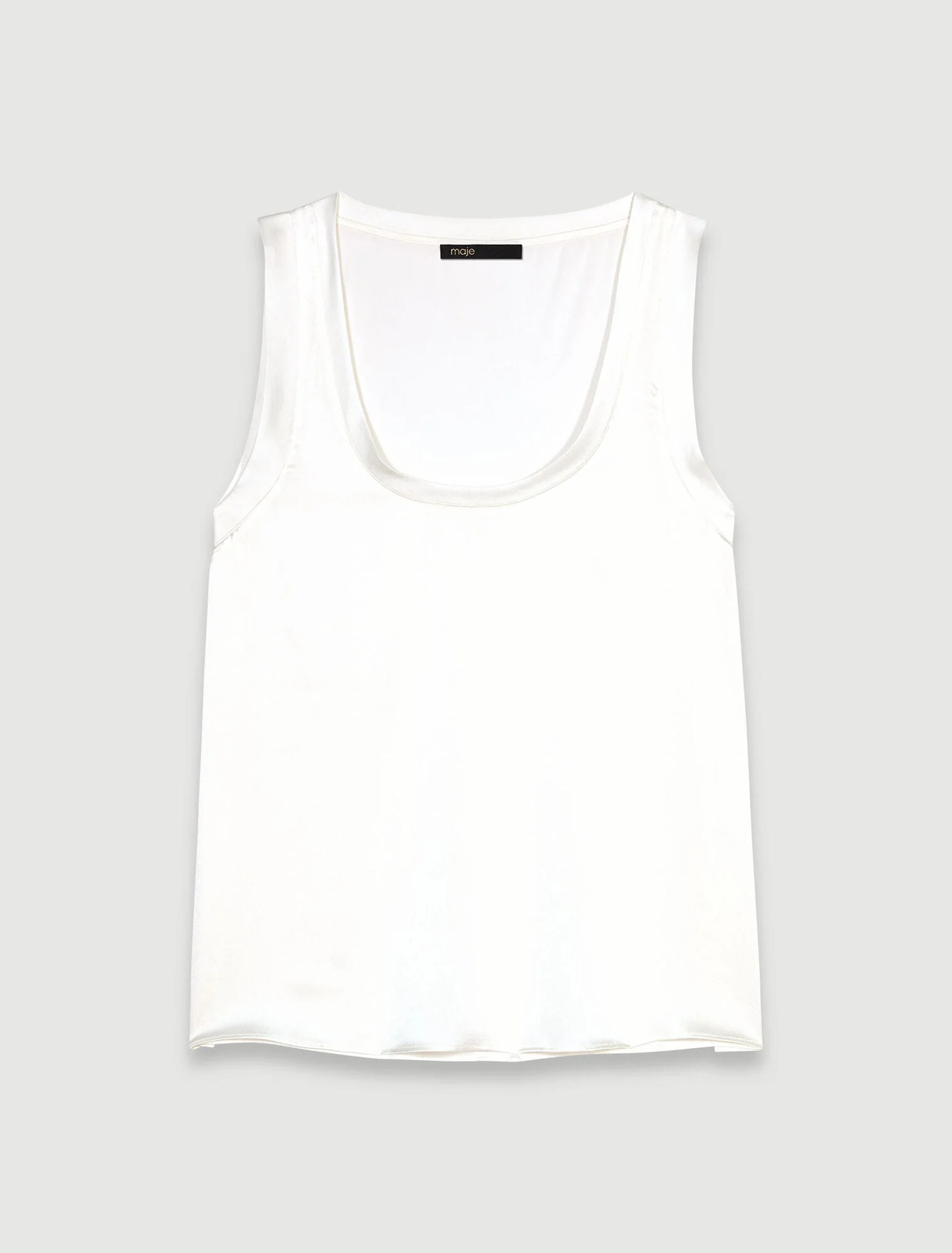 Silk tank top White - Image 7