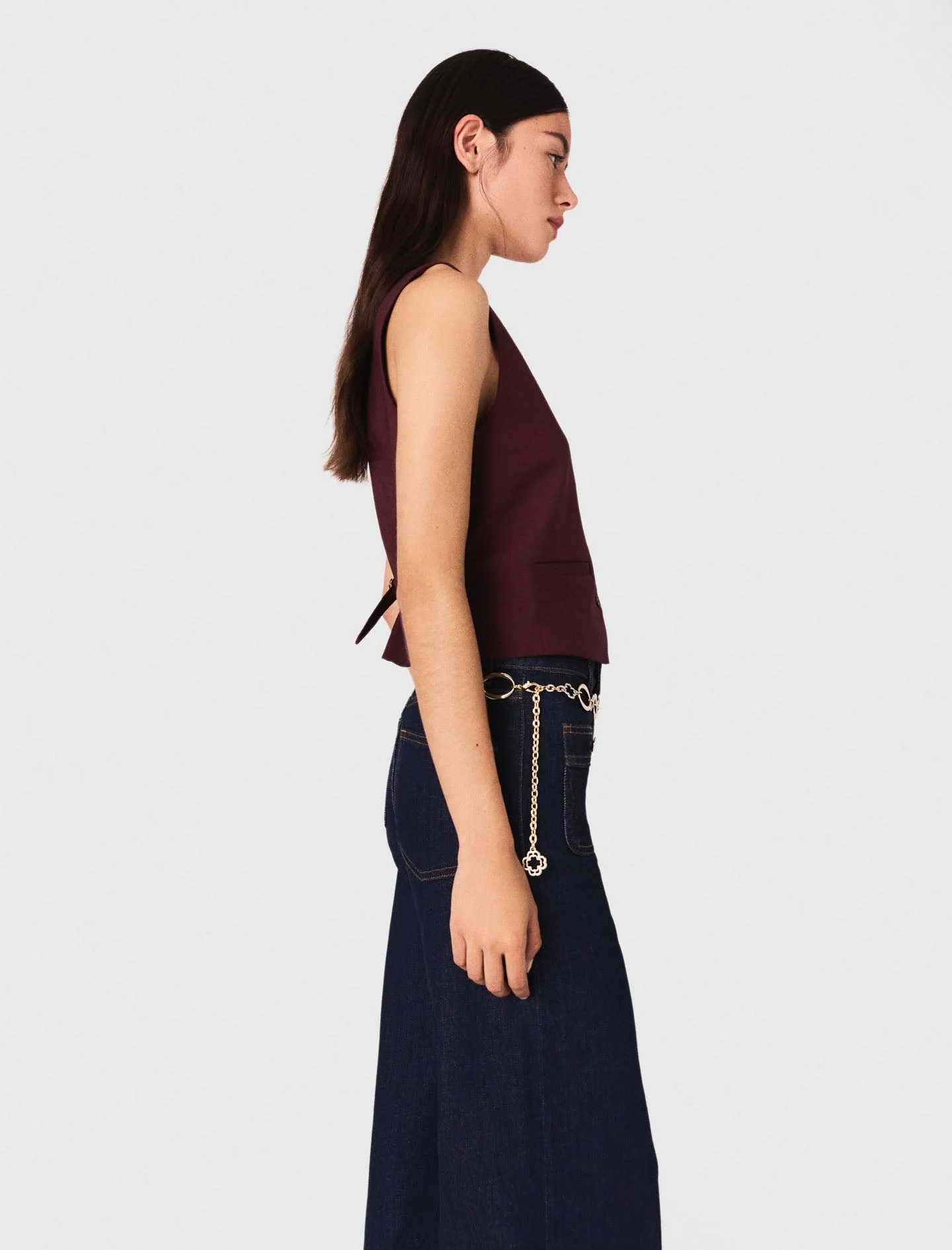 Tailored jacket Burgundy - Image 3