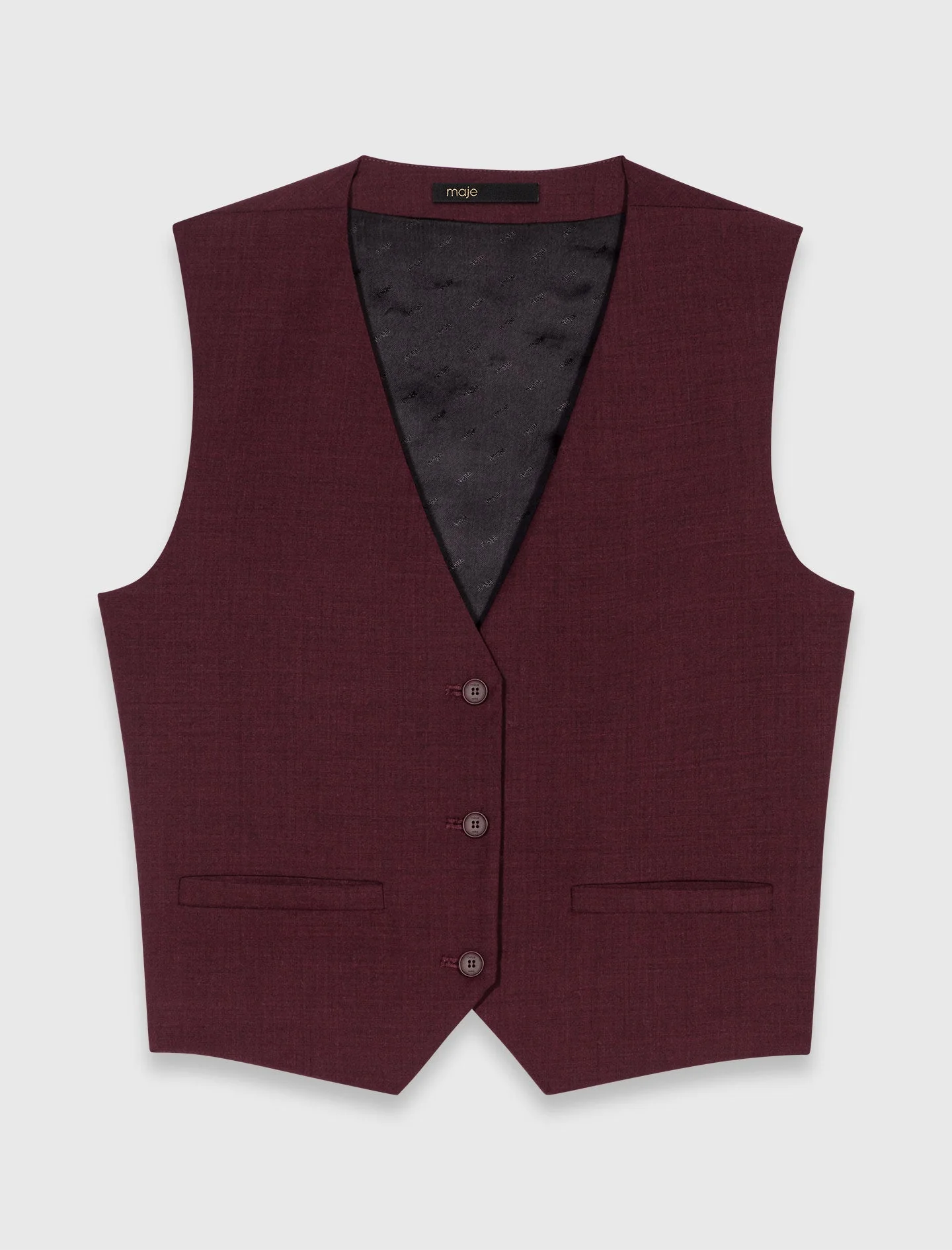Tailored jacket Burgundy - Image 6