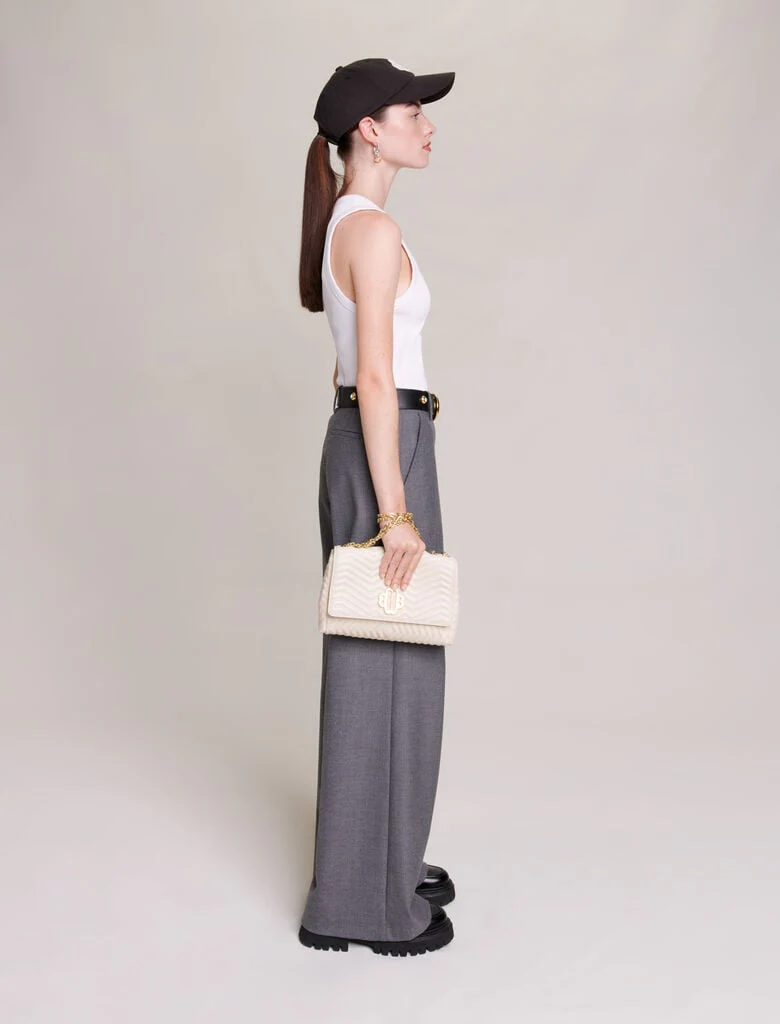 Rib knit tank top White - Image 3