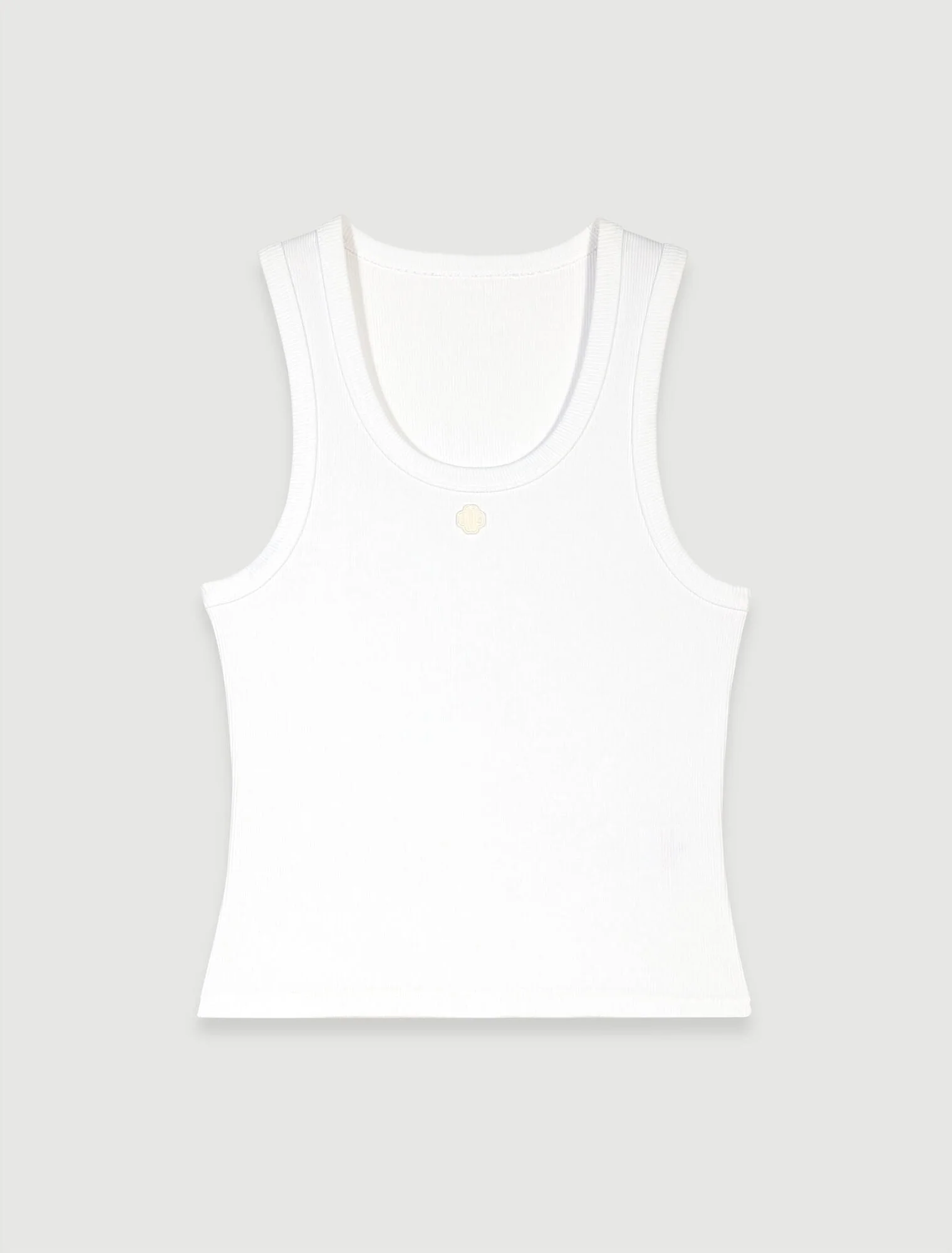 Rib knit tank top White - Image 5